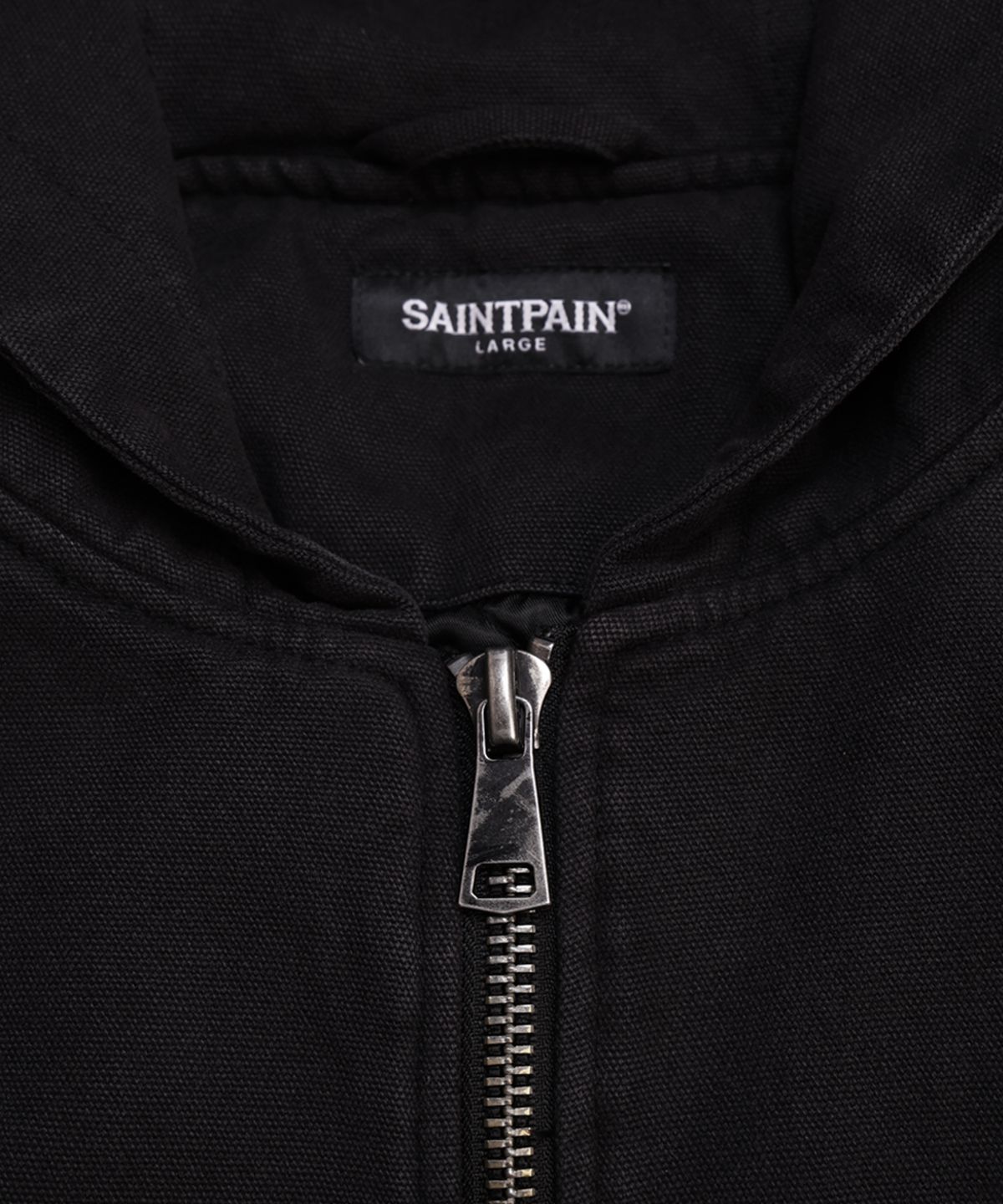 세인트페인(SAINTPAIN) SP 웨스턴 후드 코튼 봄버 자켓 블랙