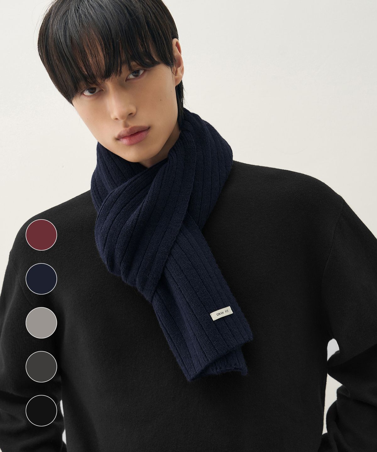 드로우핏(DRAW FIT) 시에라 리브드 니트 머플러 [5color]
