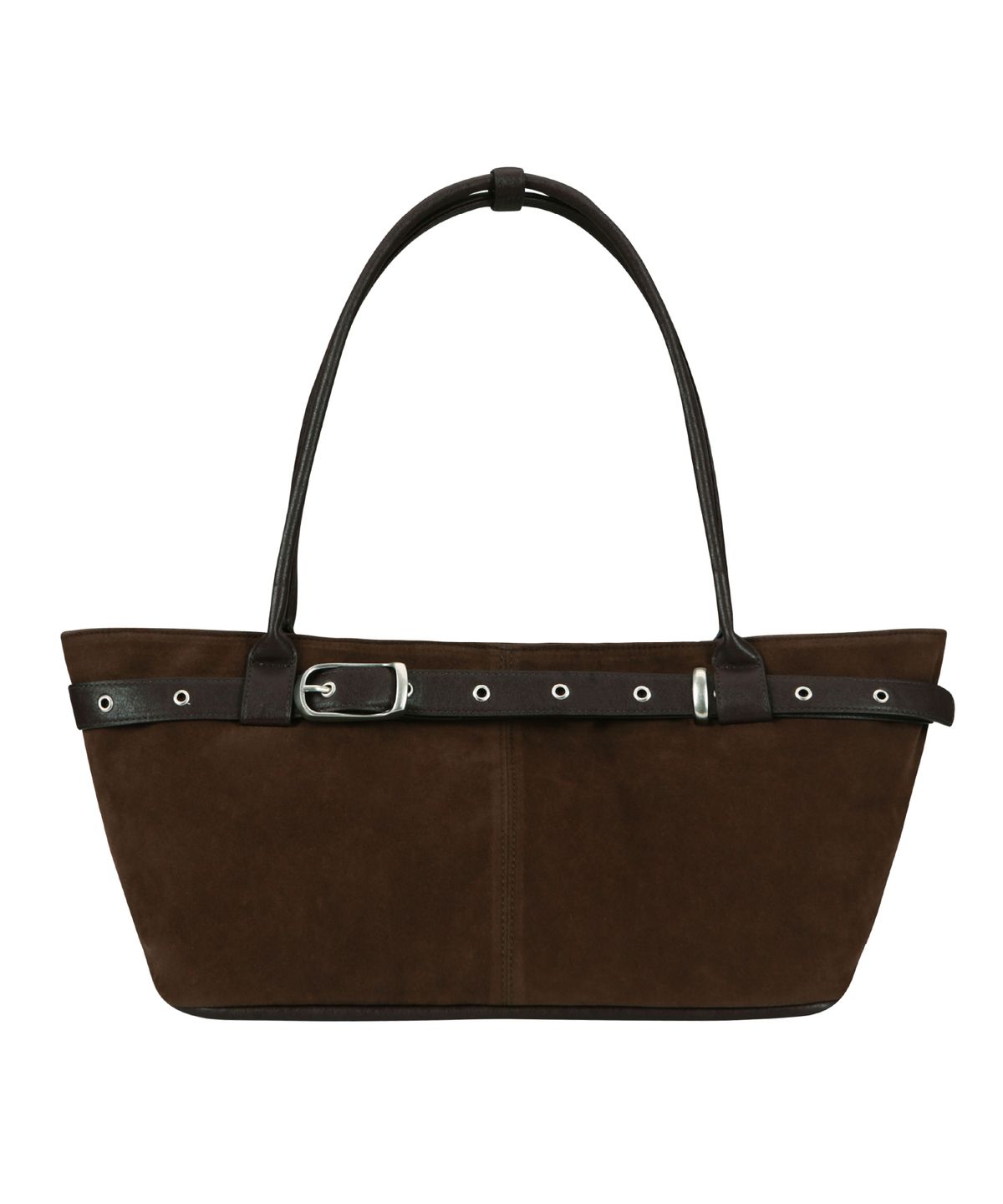 여밈(YEOMIM) belted boat bag (suede brown)
