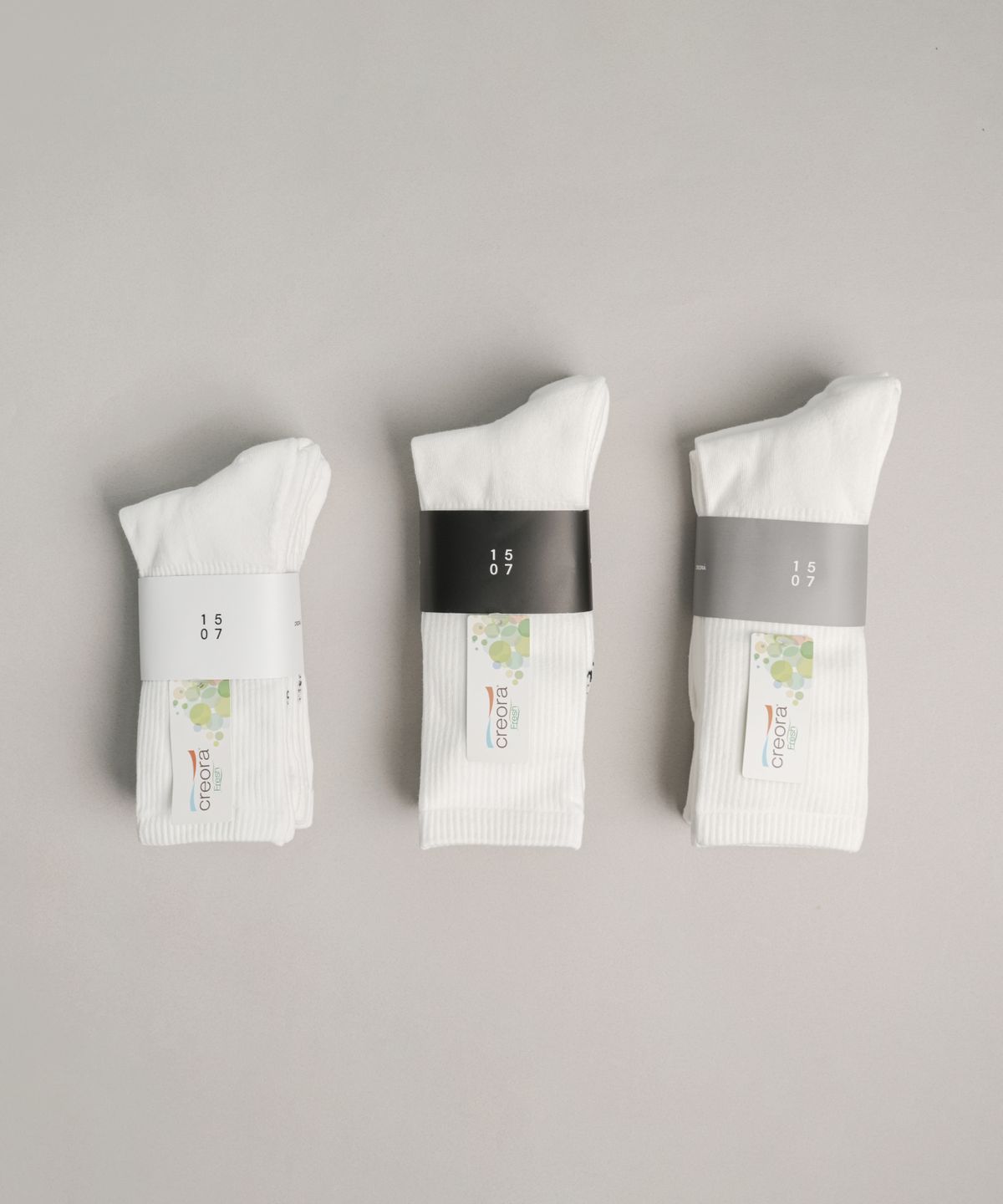 일오공칠(IL-O-GONG-CHIL) [6PACK] 1507 모노 라이트 애슬레틱 삭스 - 스노우화이트/화이트/블랙