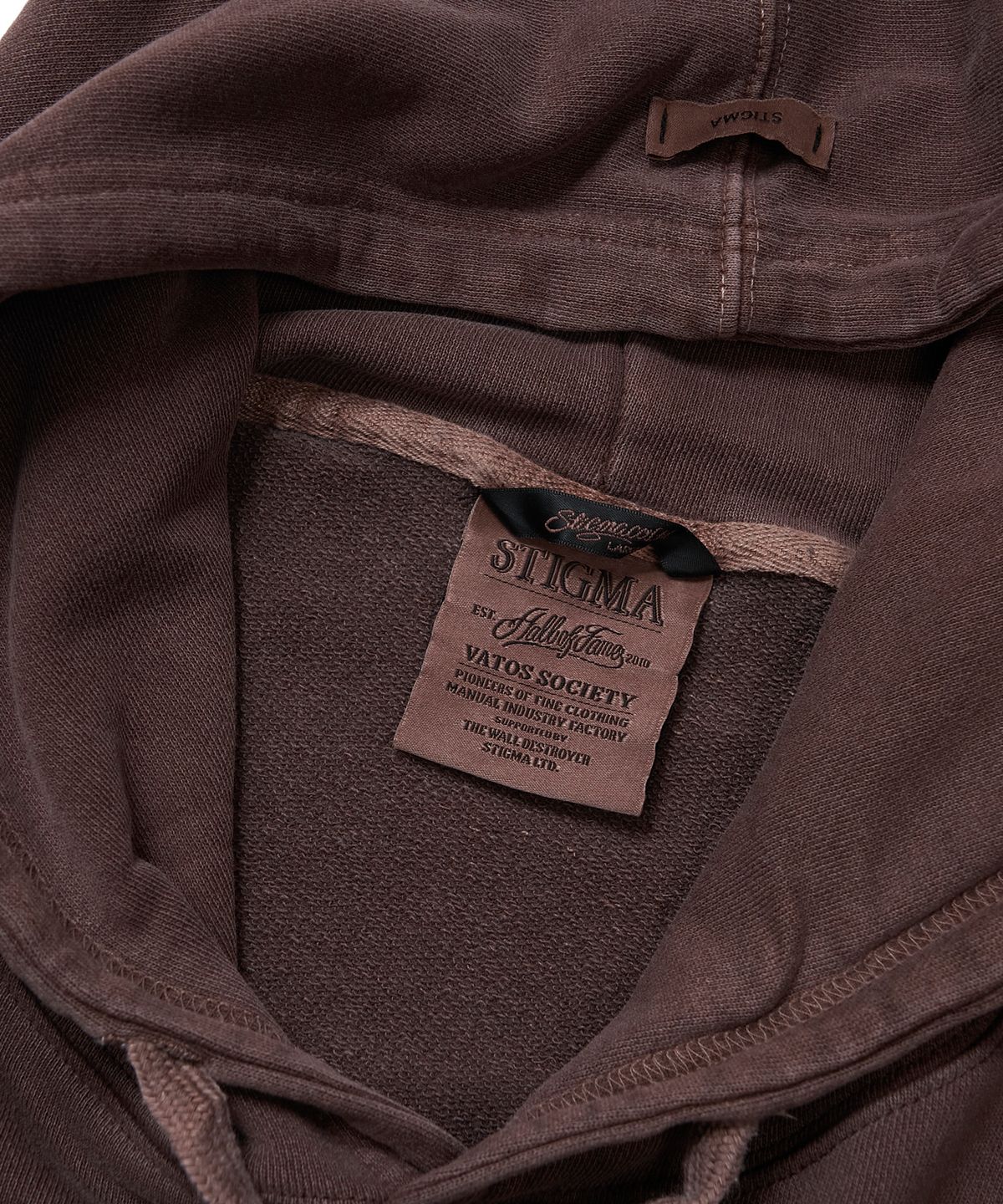 스티그마(STIGMA) PIGMENT ML HOODIE BROWN
