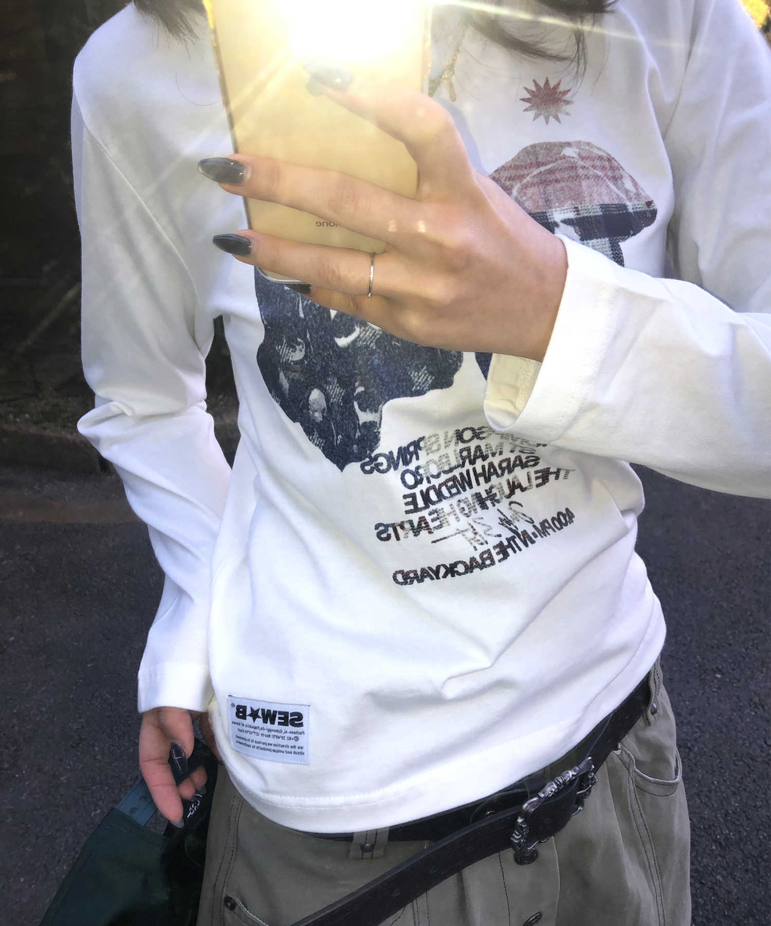 MUSINSA公式 | SEW-B セミクロップブーハム 長袖Tシャツ
