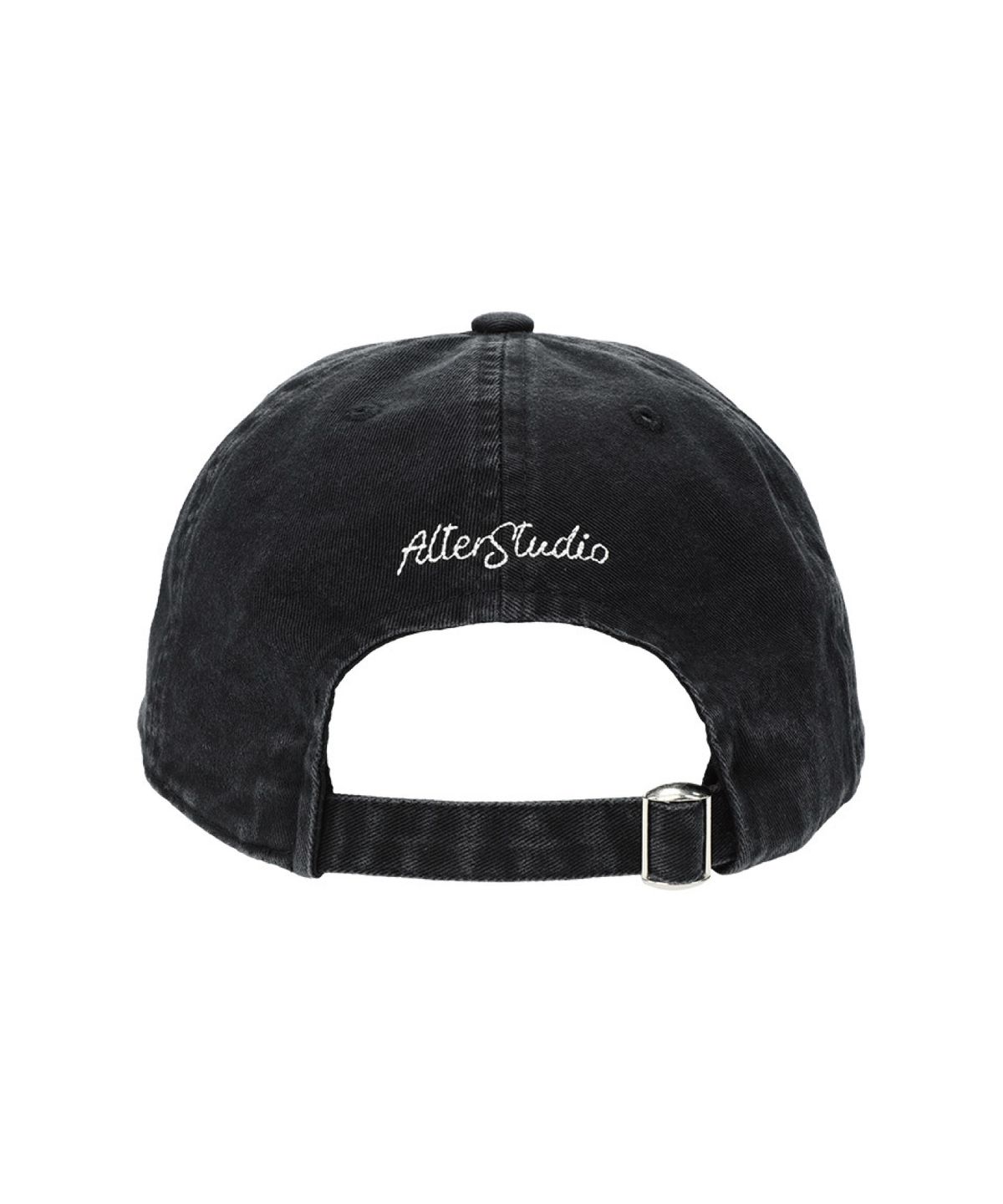 얼터 스튜디오(ALTER STUDIO) Washed Zigzag Logo Cap_Charcoal