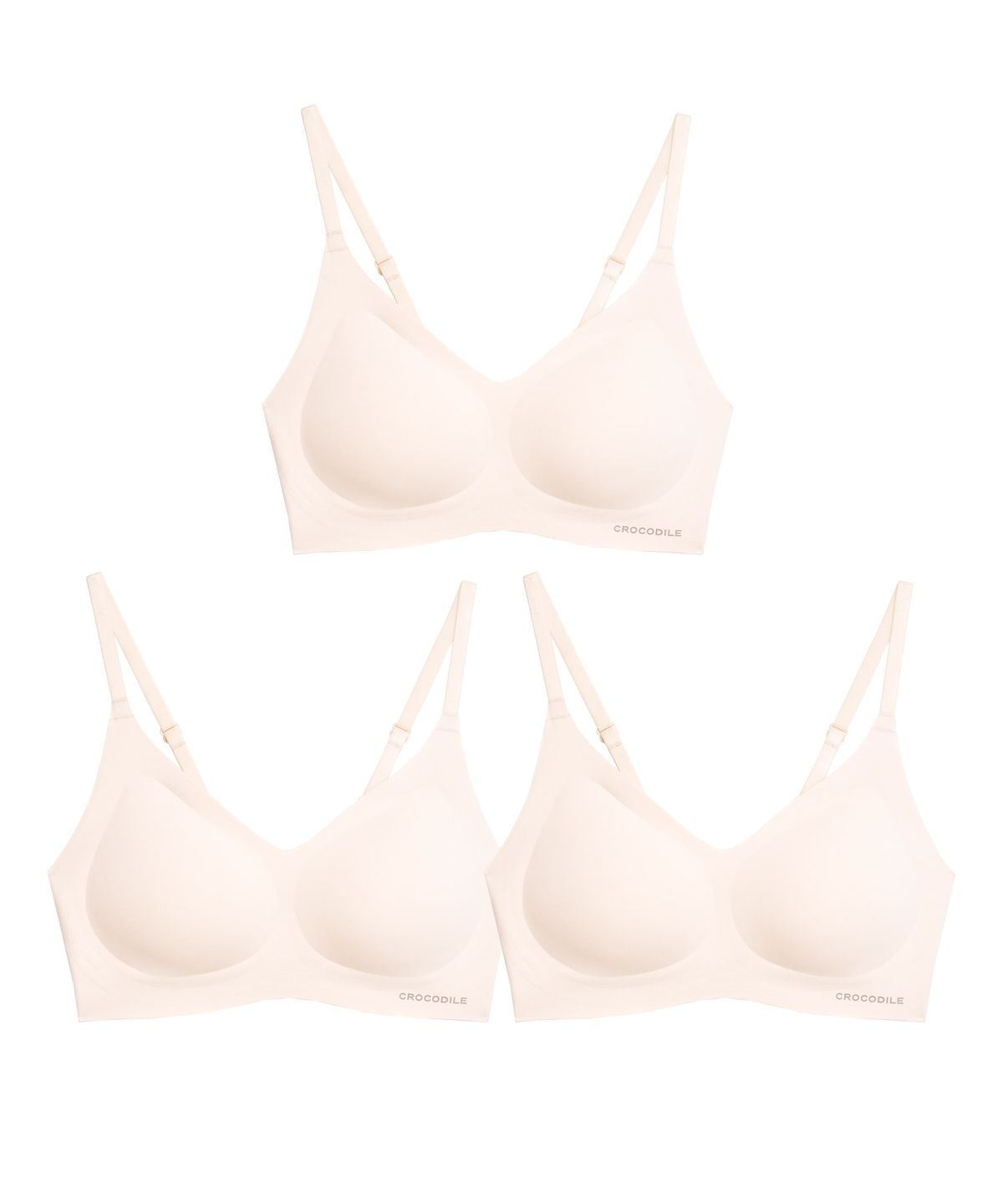 크로커다일 이너웨어(CROCODILE INNERWEAR) [3PACK] 소프트 쿨인견 쉘론 후크형 브라