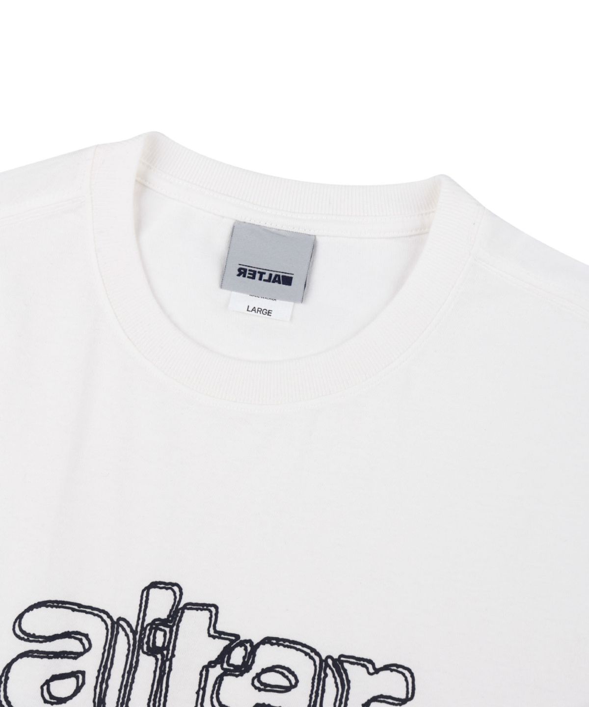 얼터 스튜디오(ALTER STUDIO) Volume Line Print T-shirt_White