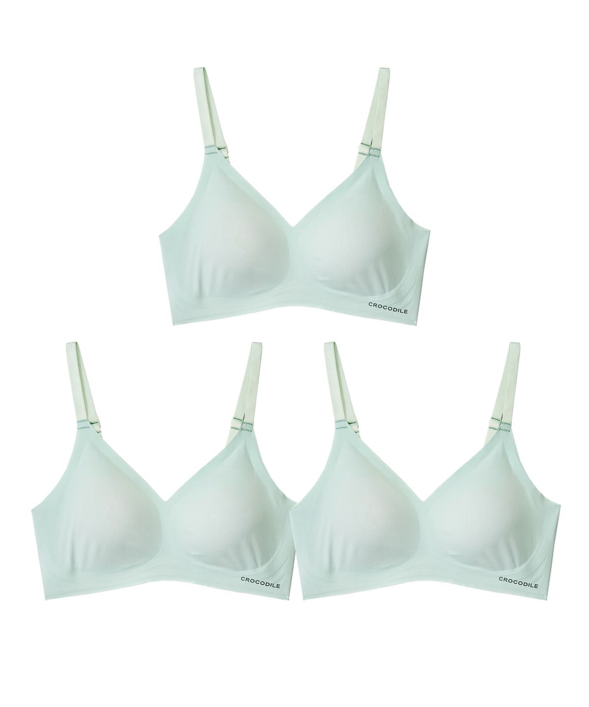 크로커다일 이너웨어(CROCODILE INNERWEAR) [3PACK] 소프트핏 쉘론 후크형 브라