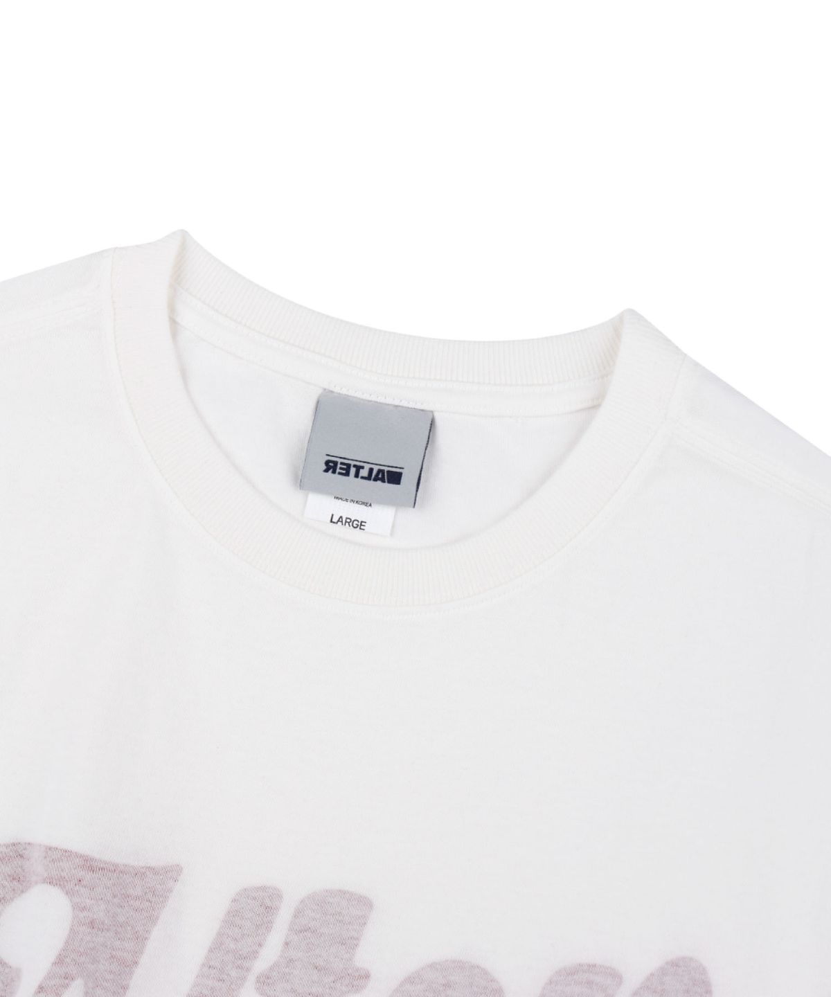 얼터 스튜디오(ALTER STUDIO) Retro Reverse Print T-shirt_White