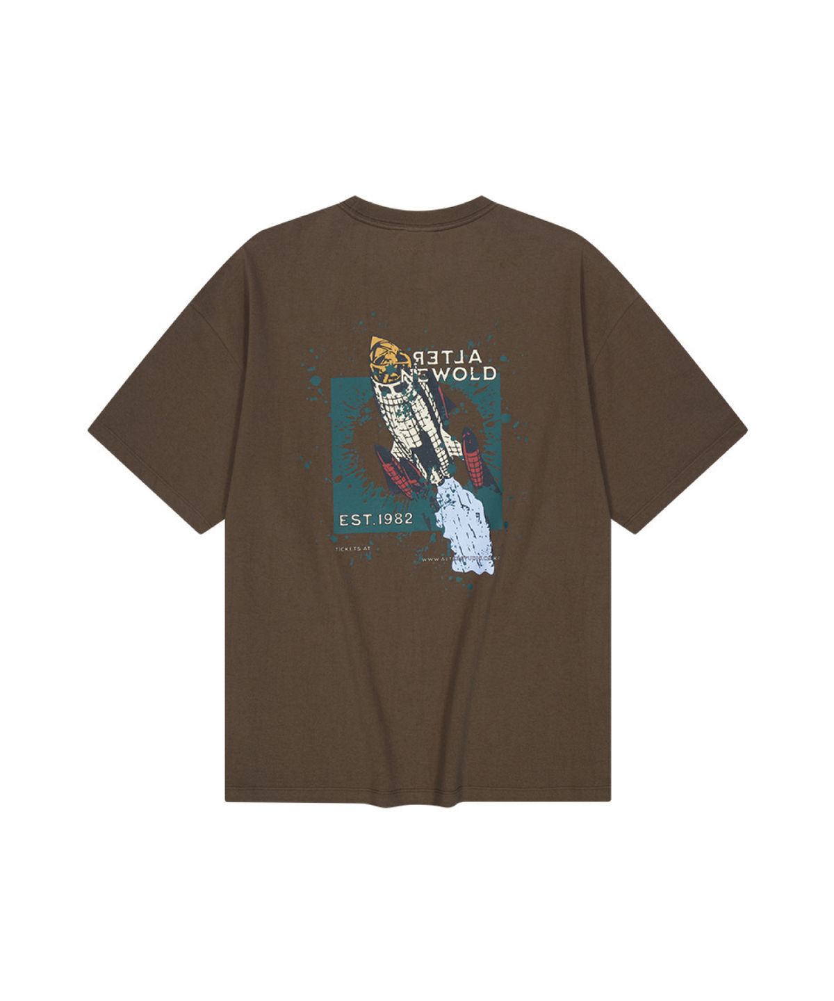 얼터 스튜디오(ALTER STUDIO) Vintage Newold Print T-Shirt_Brown