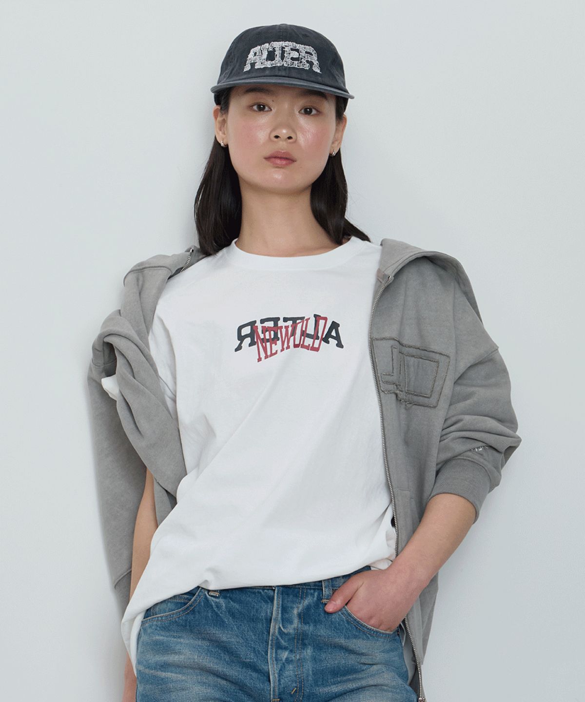 얼터 스튜디오(ALTER STUDIO) Vintage Newold Print T-Shirt_White