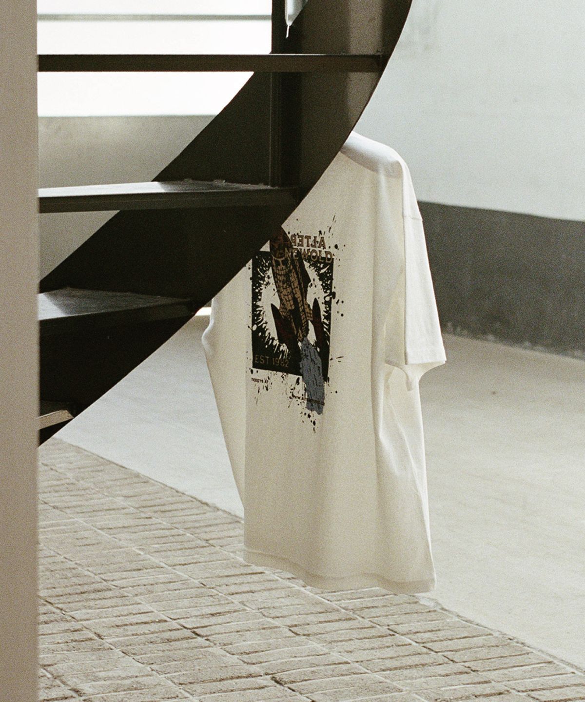 얼터 스튜디오(ALTER STUDIO) Vintage Newold Print T-Shirt_White