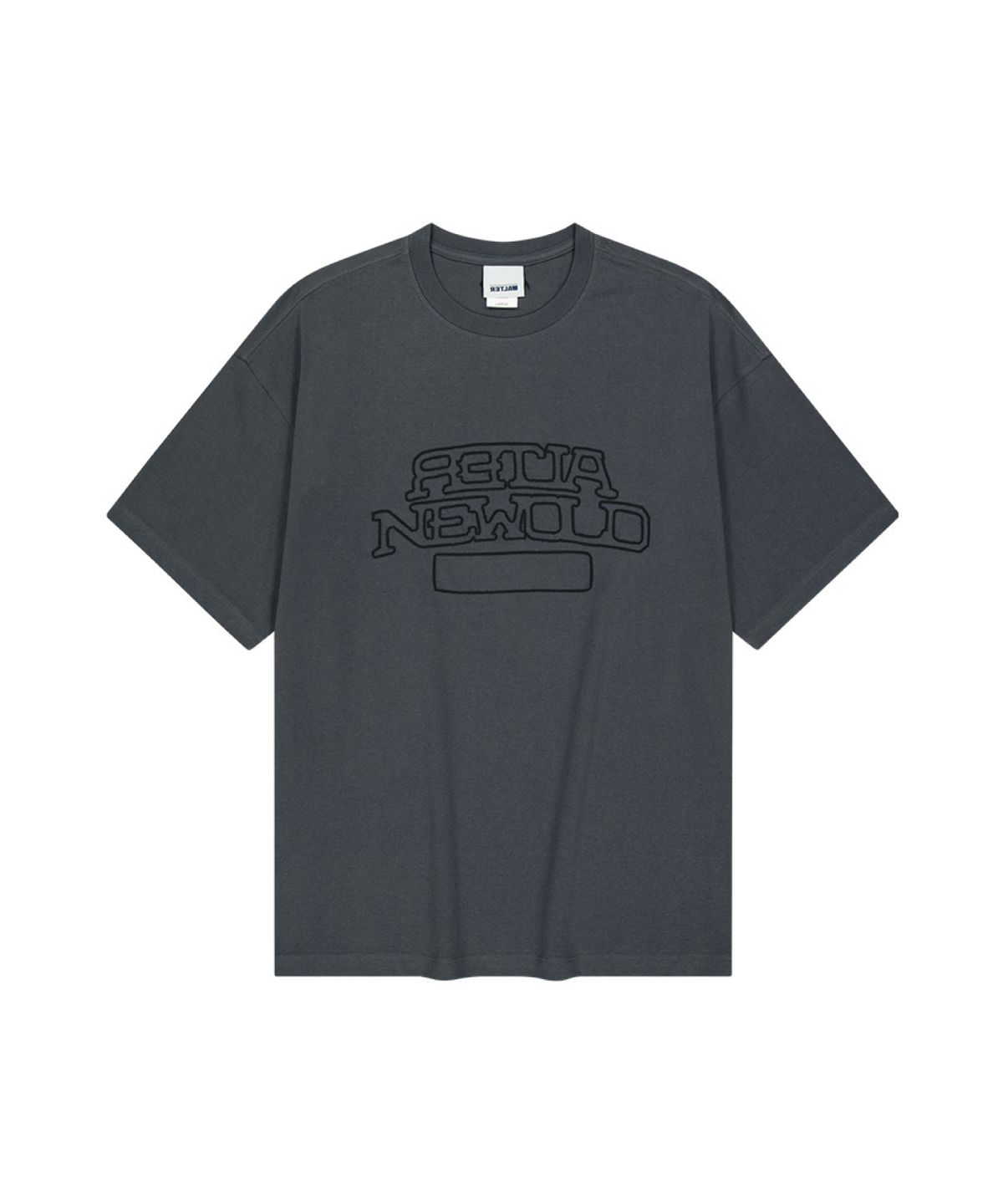얼터 스튜디오(ALTER STUDIO) Chain Stitch Embroidery T-Shirt_Charcoal