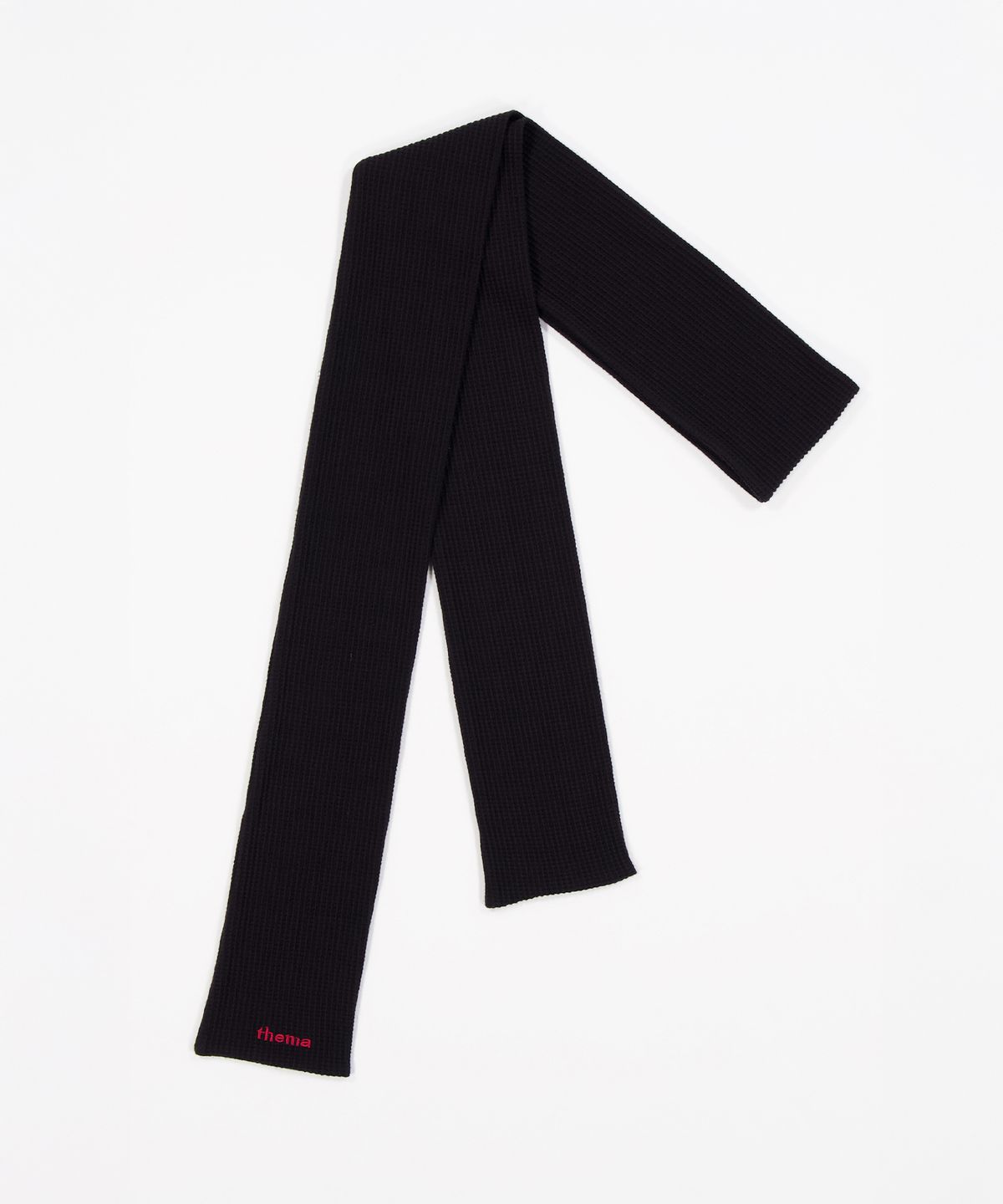 떼마(THEMA) SOFT WAFFLE LONG MUFFLER BLACK