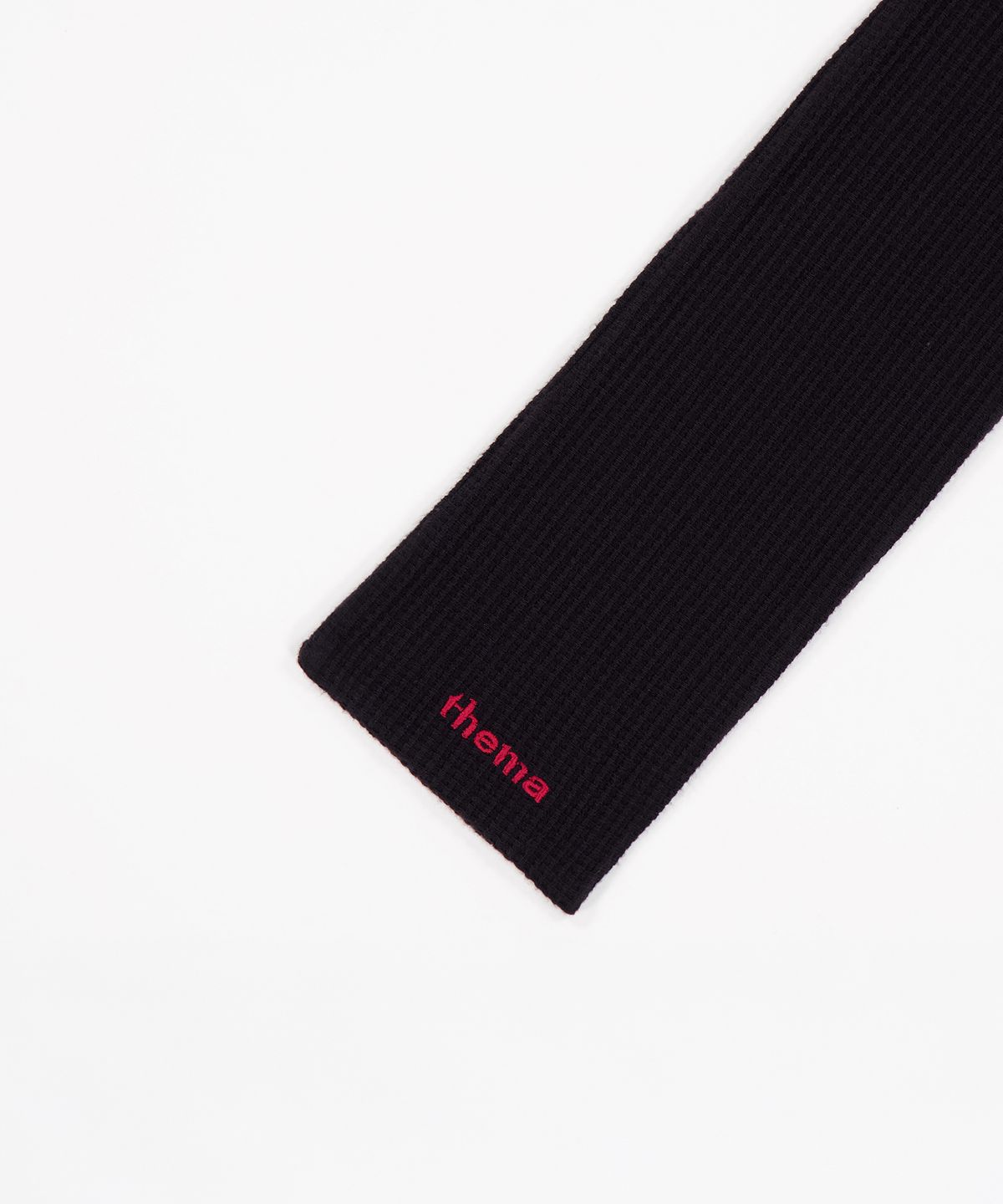 떼마(THEMA) SOFT WAFFLE LONG MUFFLER BLACK