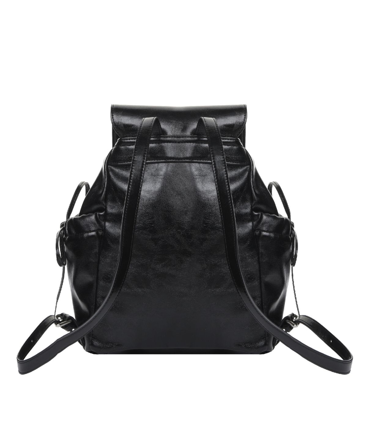 닉앤니콜(NICK&NICOLE) CRYSTAL LEATHER SHIRRING BACKPACK_BLACK