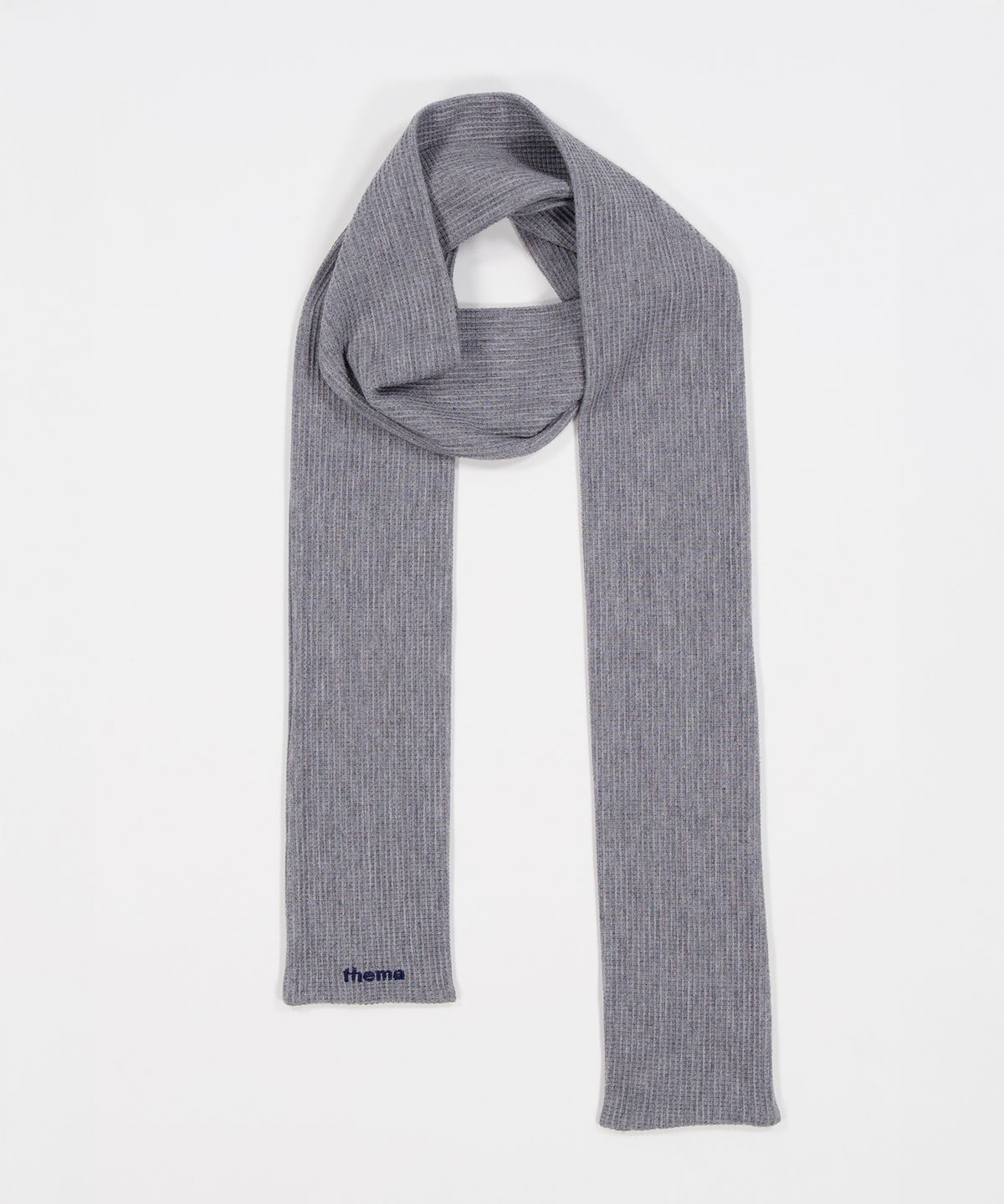 떼마(THEMA) SOFT WAFFLE LONG MUFFLER GREY