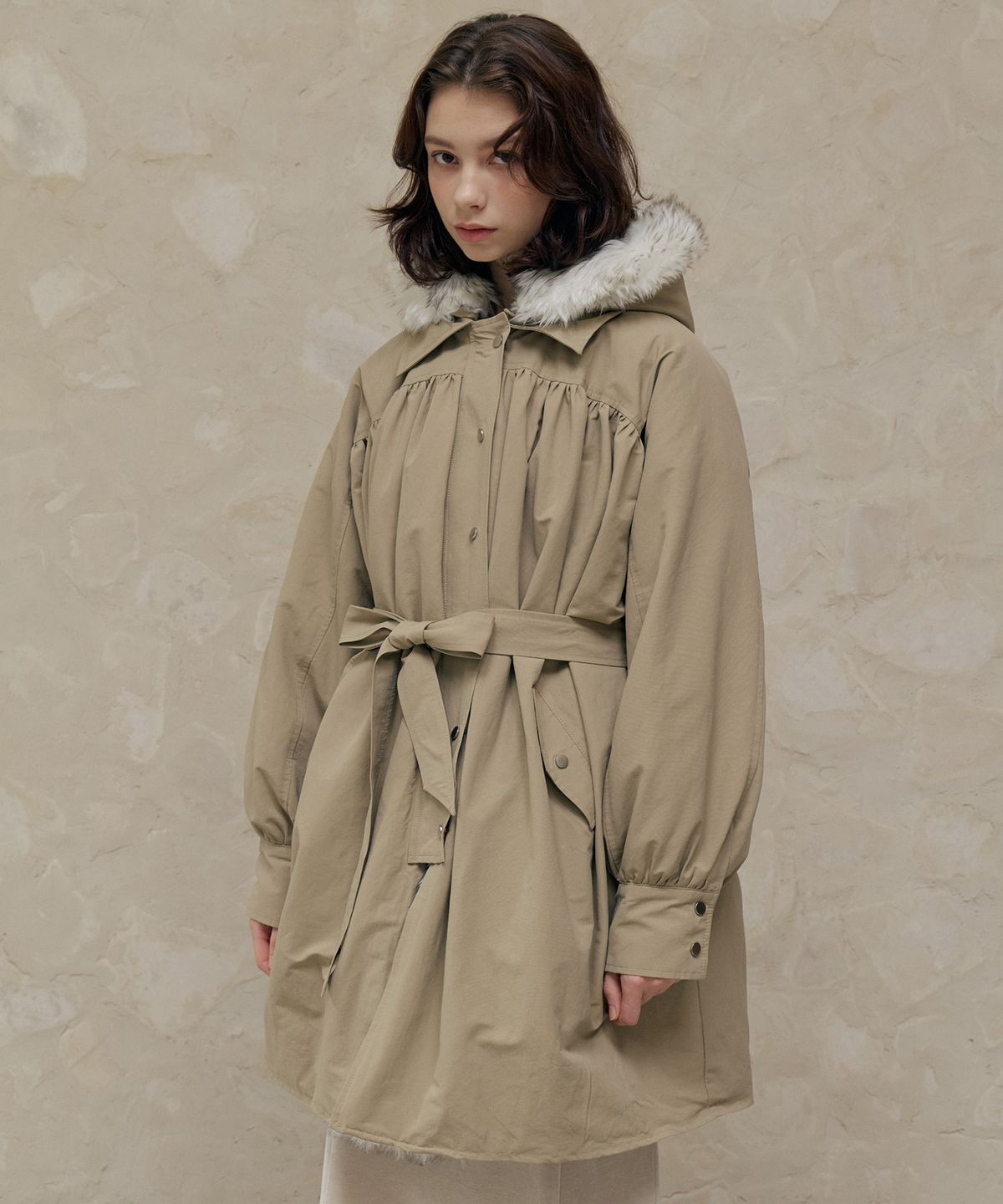 아이토브 서울(ITOV SEOUL) 트렌치 퍼야상 점퍼 Beige