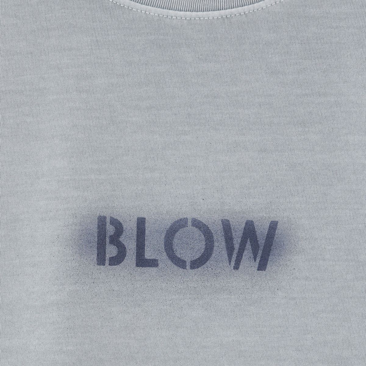 블로우(BLOW) 피그먼트 레터링 반팔 티셔츠_스카이블루