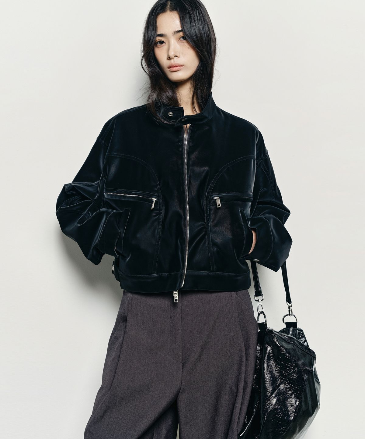 닉앤니콜(NICK&NICOLE) NICOLE MEGA SQUARE SHOULDER BAG_BLACK
