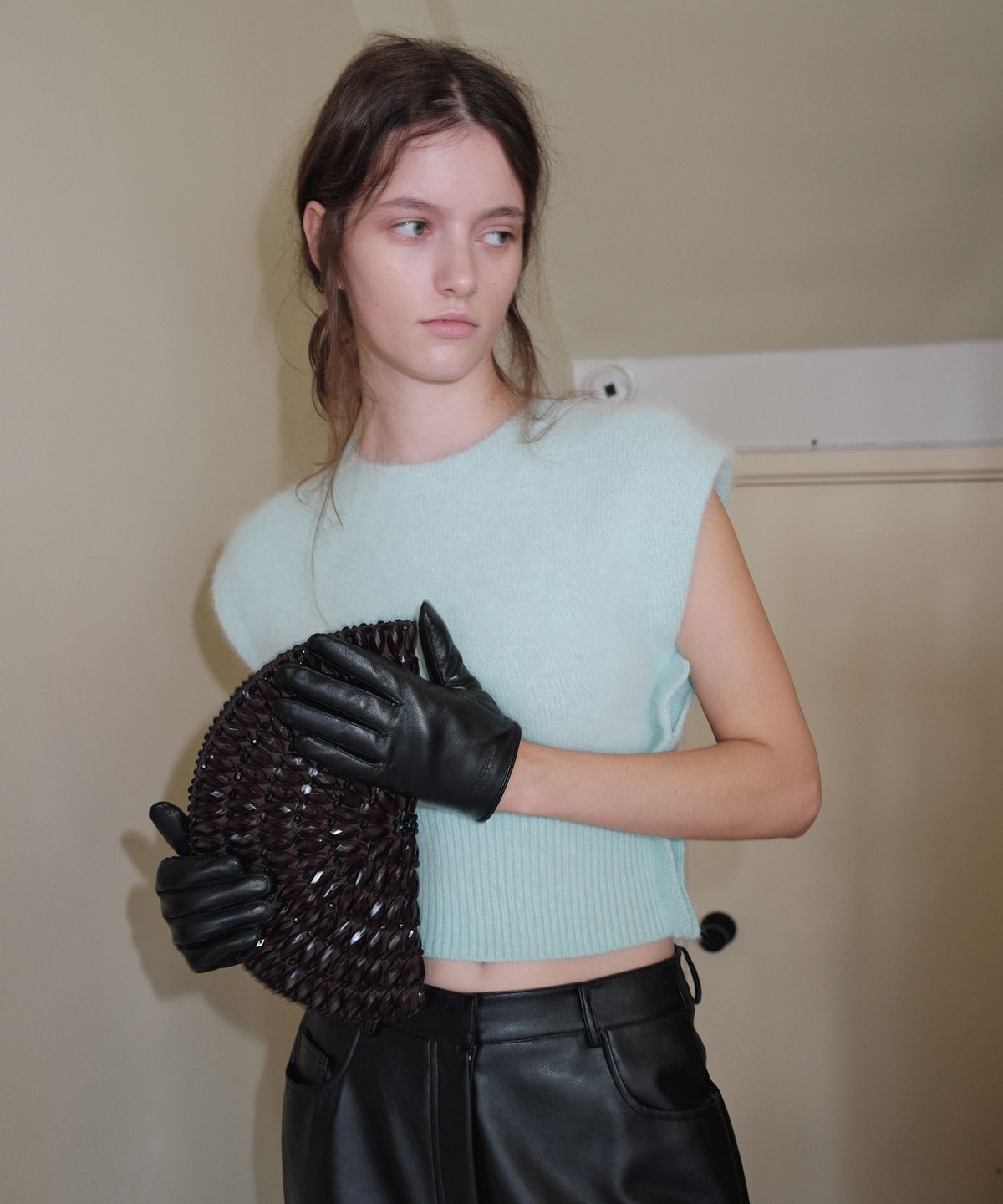 오버듀플레어(OVERDUEFLAIR) ANGORA KNIT VEST_MINT