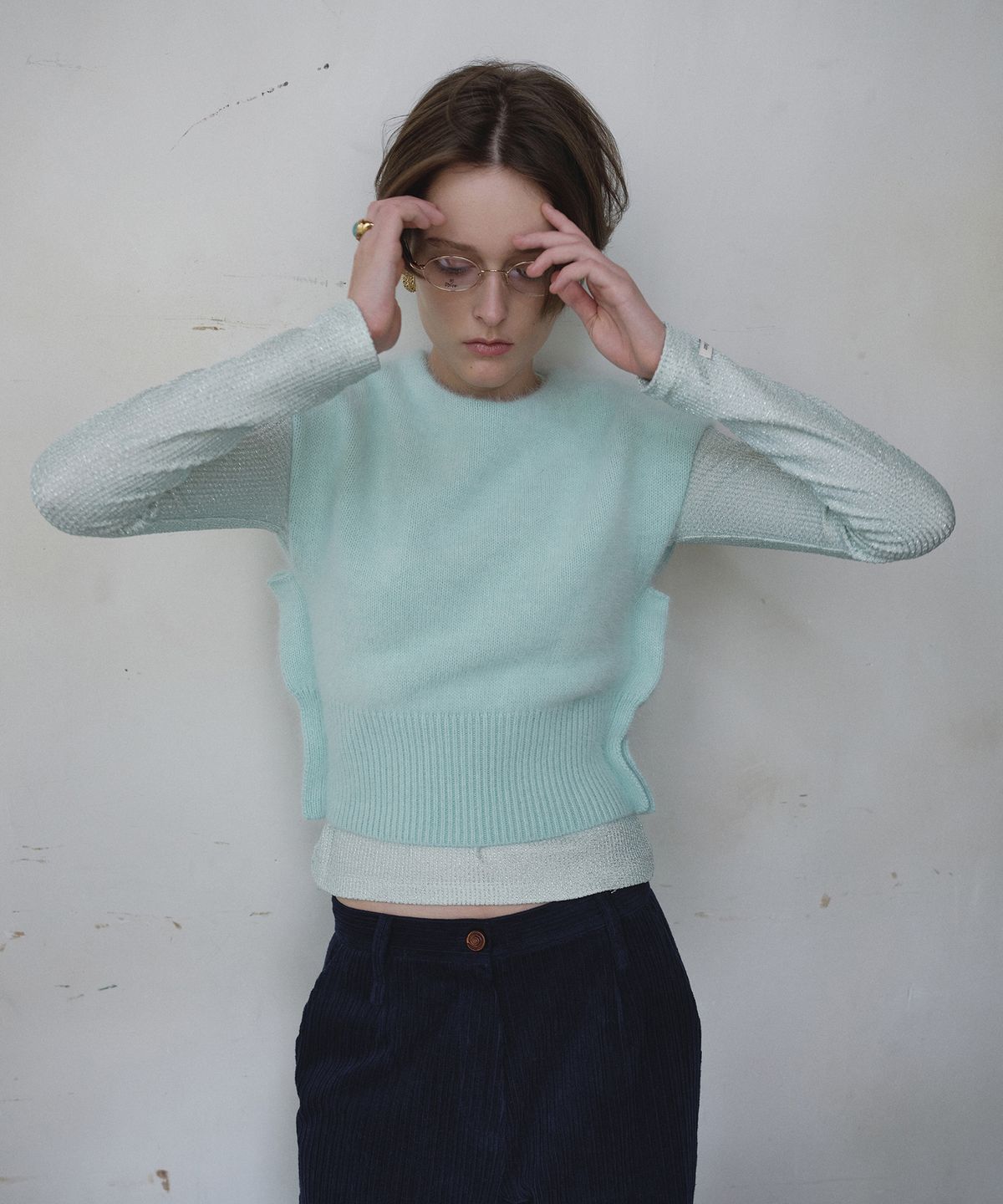 오버듀플레어(OVERDUEFLAIR) ANGORA KNIT VEST_MINT
