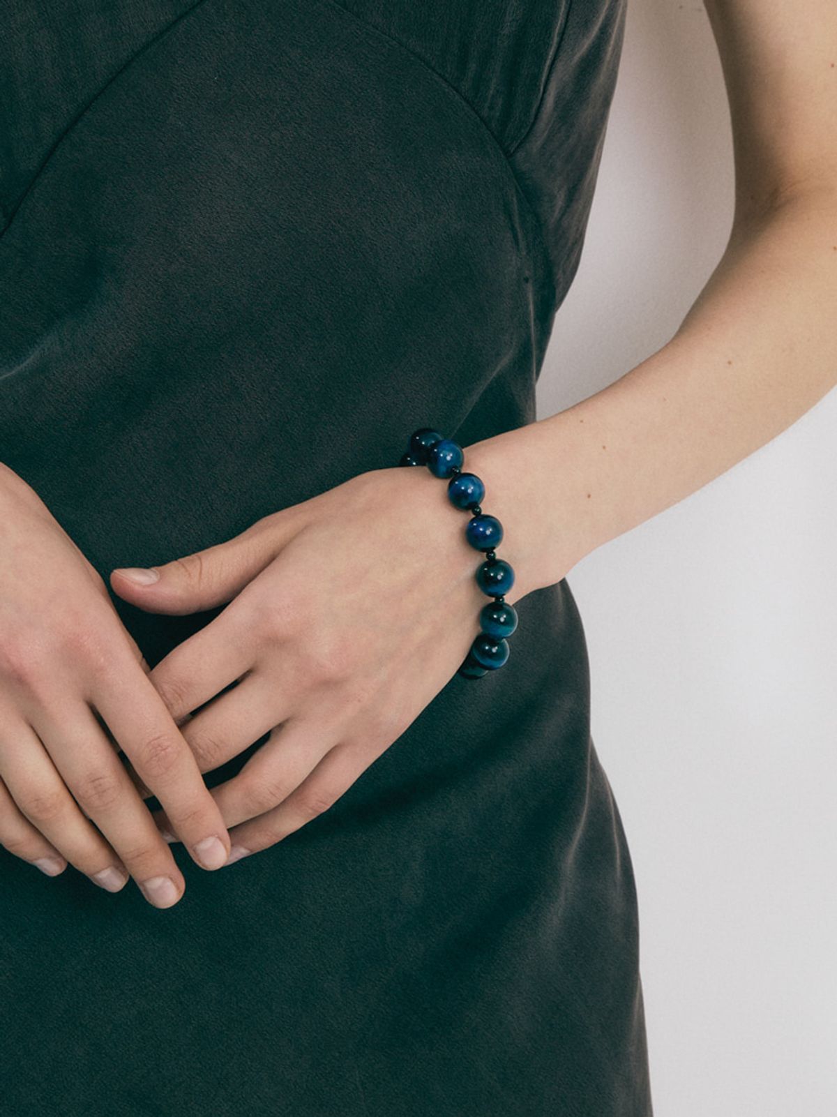 소수(SOSOO) Dark Blue Tiger-eye  12mm Bracelet