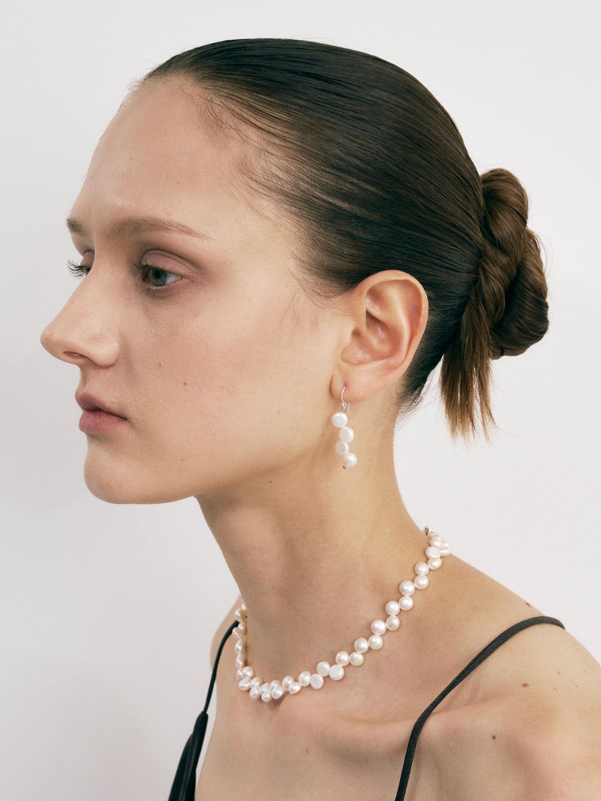 소수(SOSOO) Zigzag Natural Pearl Earrings