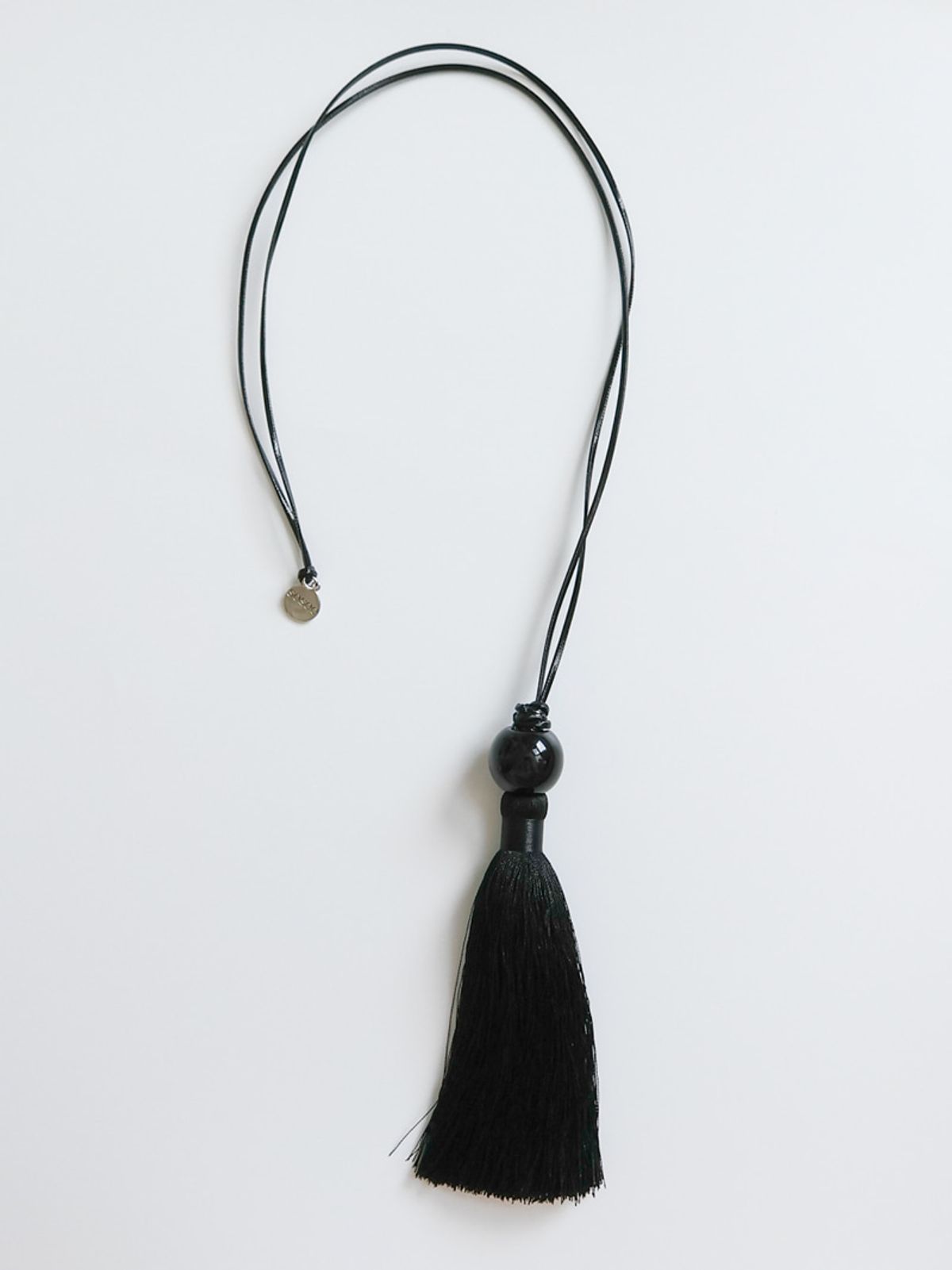 소수(SOSOO) Mordern Tassel Stone Necklace [ L size ] Black