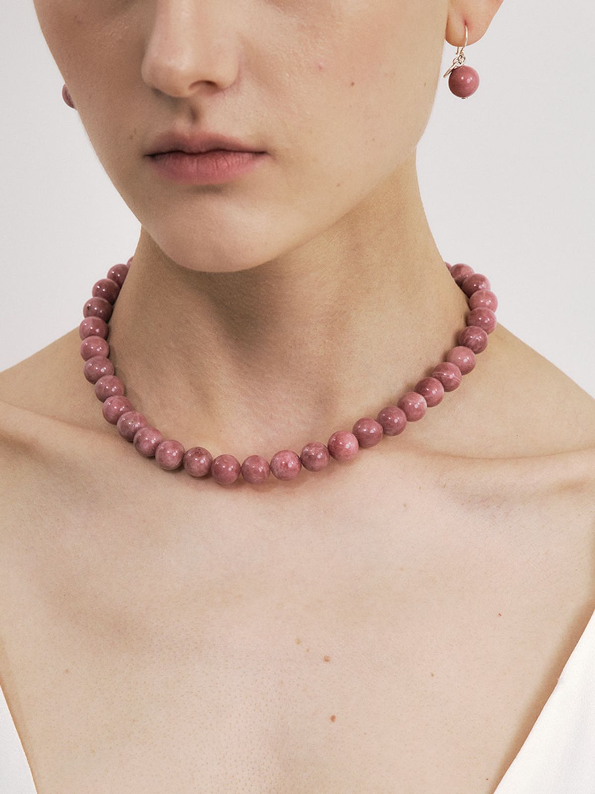 소수(SOSOO) Pink Opal 10mm Necklace