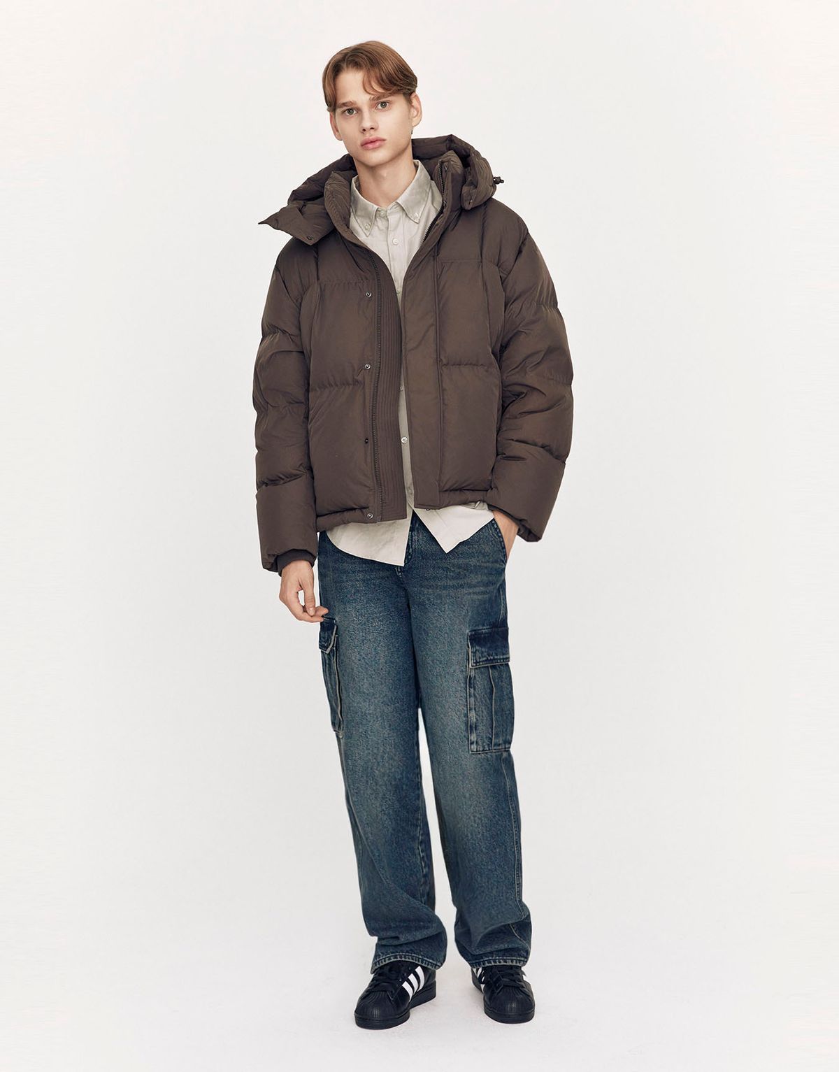 지오다노(GIORDANO) 덕다운 후드 패딩 푸퍼 075931 [2color]