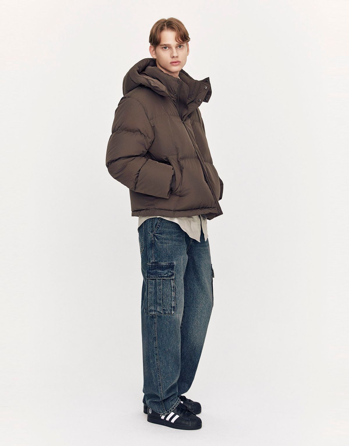 지오다노(GIORDANO) 덕다운 후드 패딩 푸퍼 075931 [2color]