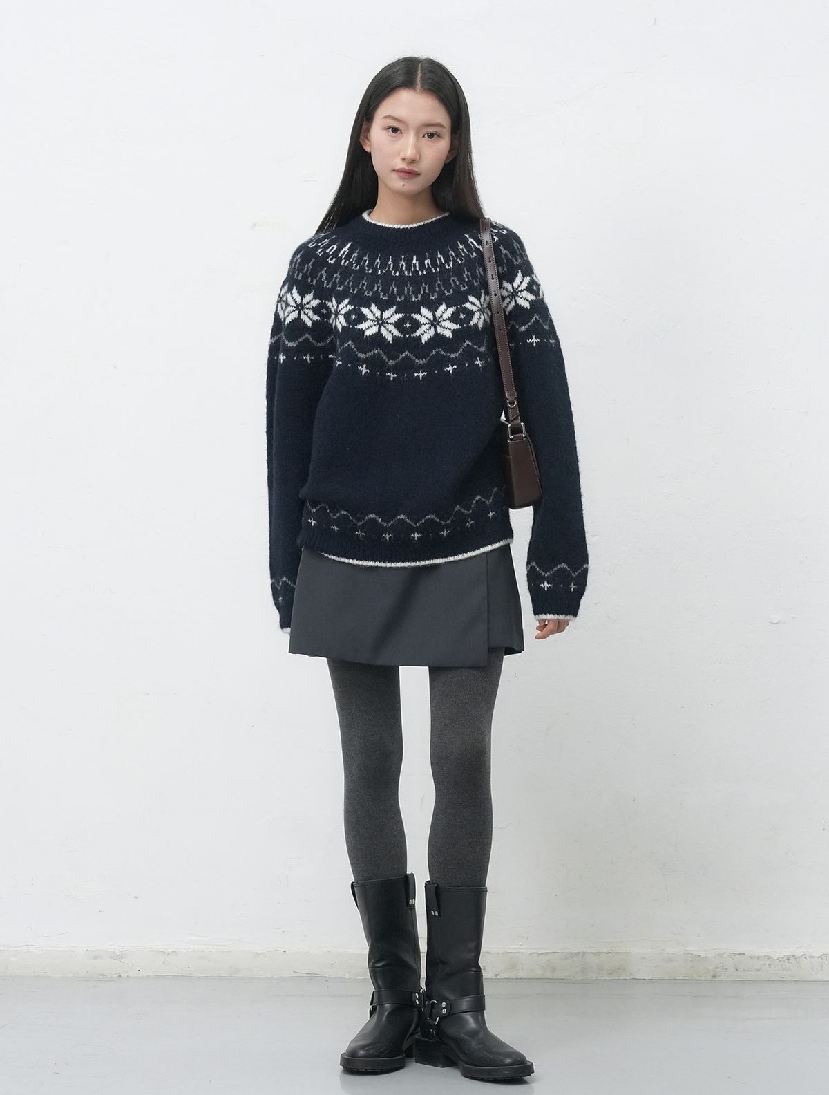 제너럴아이디어(GENERALIDEA) UNISEX 울 스노우 노르딕 풀오버 [NAVY] / SBD4U05022