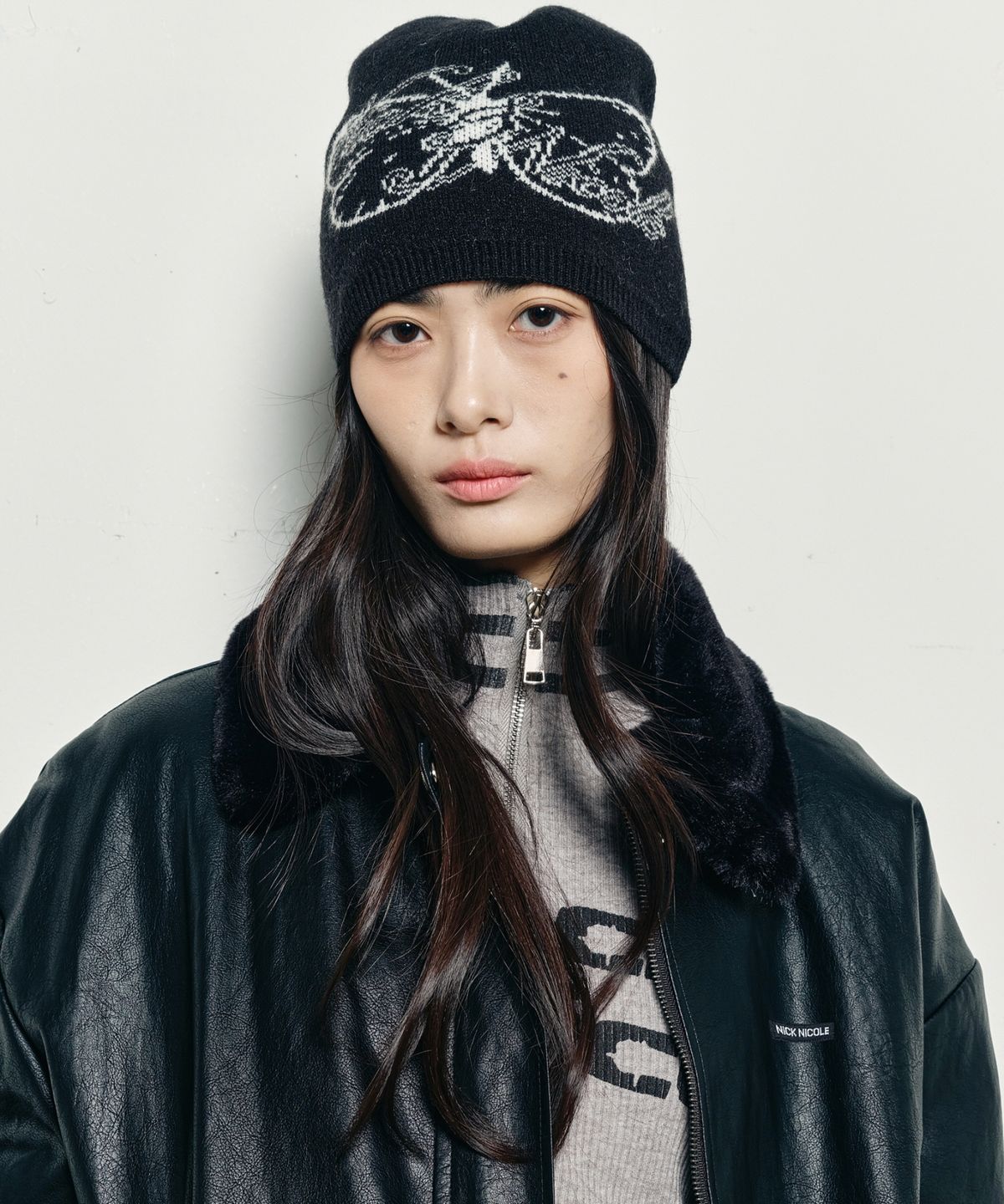 닉앤니콜(NICK&NICOLE) NICOLE BUTTERFLY NEO BEANIE_BLACK