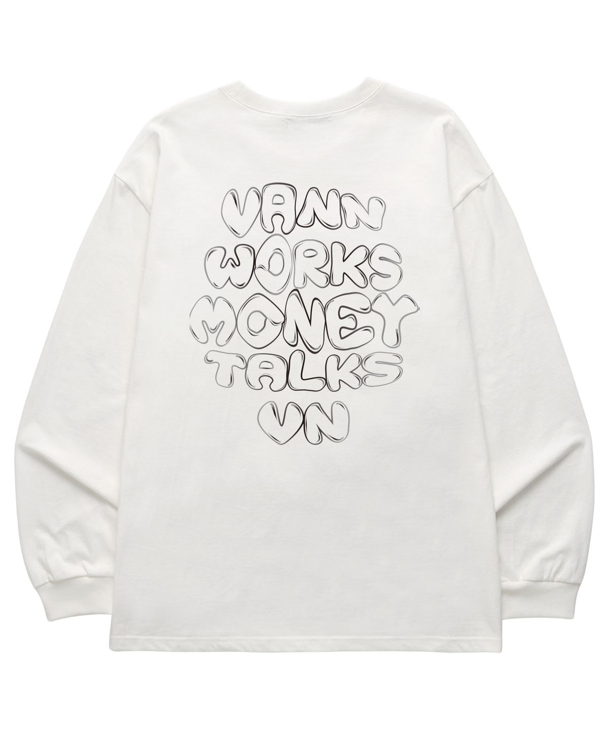 밴웍스(VANNWORKS) MONEY TALKS  롱슬리브 (VLS0122) 화이트