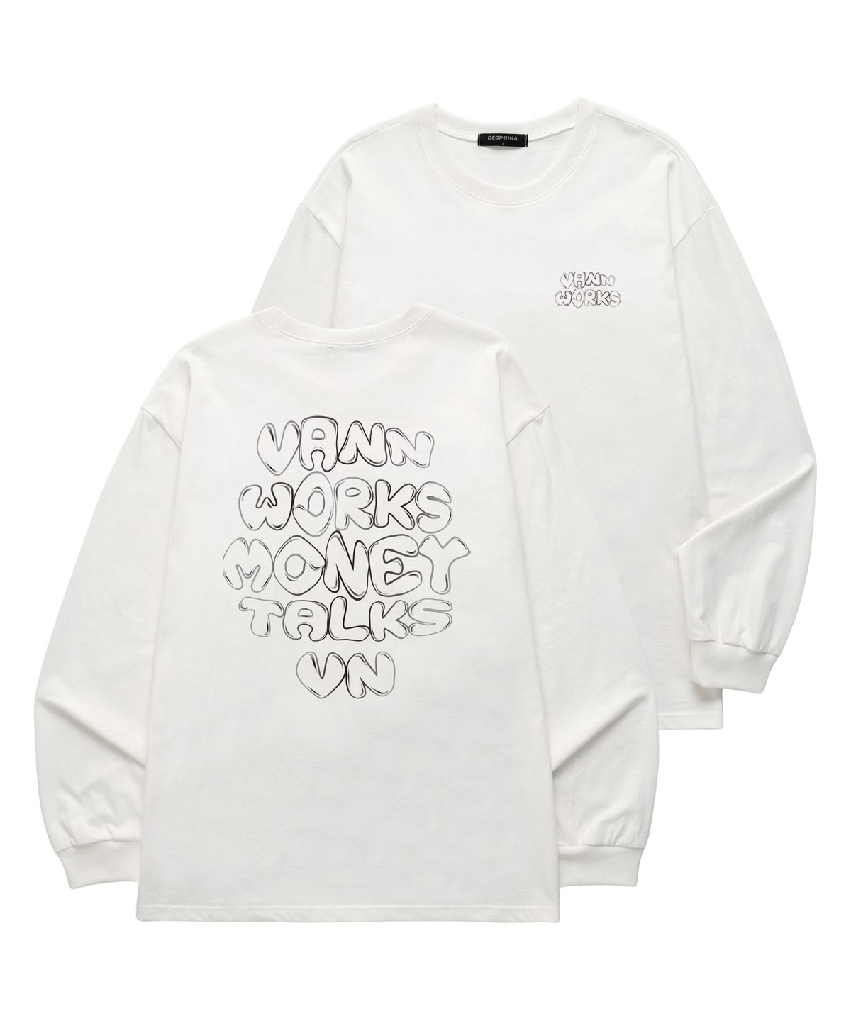 밴웍스(VANNWORKS) MONEY TALKS  롱슬리브 (VLS0122) 화이트