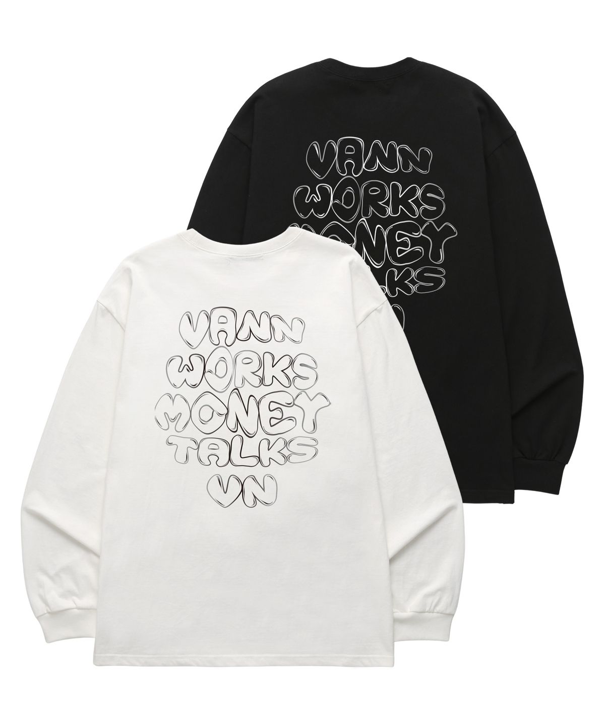 밴웍스(VANNWORKS) MONEY TALKS  롱슬리브 (VLS0122) 화이트