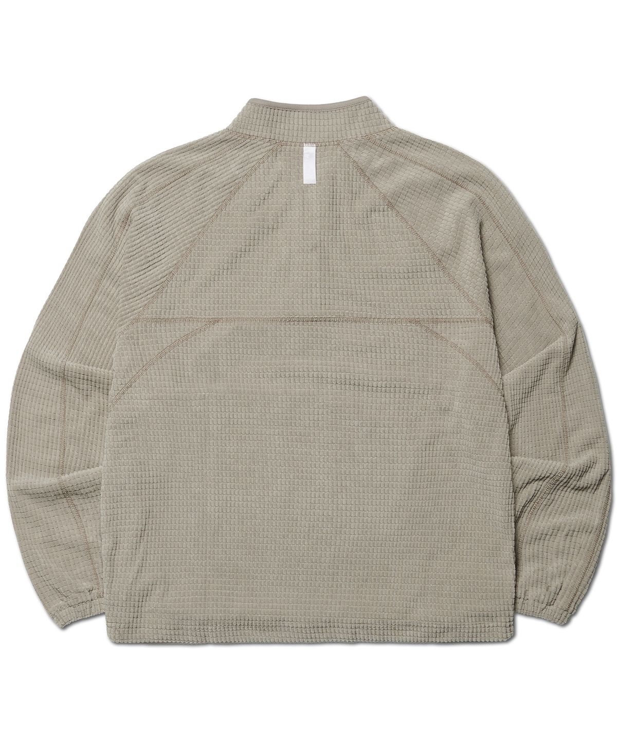 노매뉴얼(NOMANUAL) HEAVY WAFFLE HALF ZIP-UP - SAND GRAY
