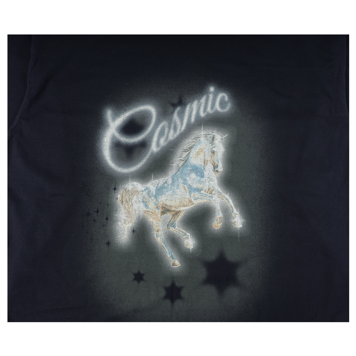 이알티알(ERTR) [ERTR X 니들]Cosmic Horse L/S T-shirt (navy)