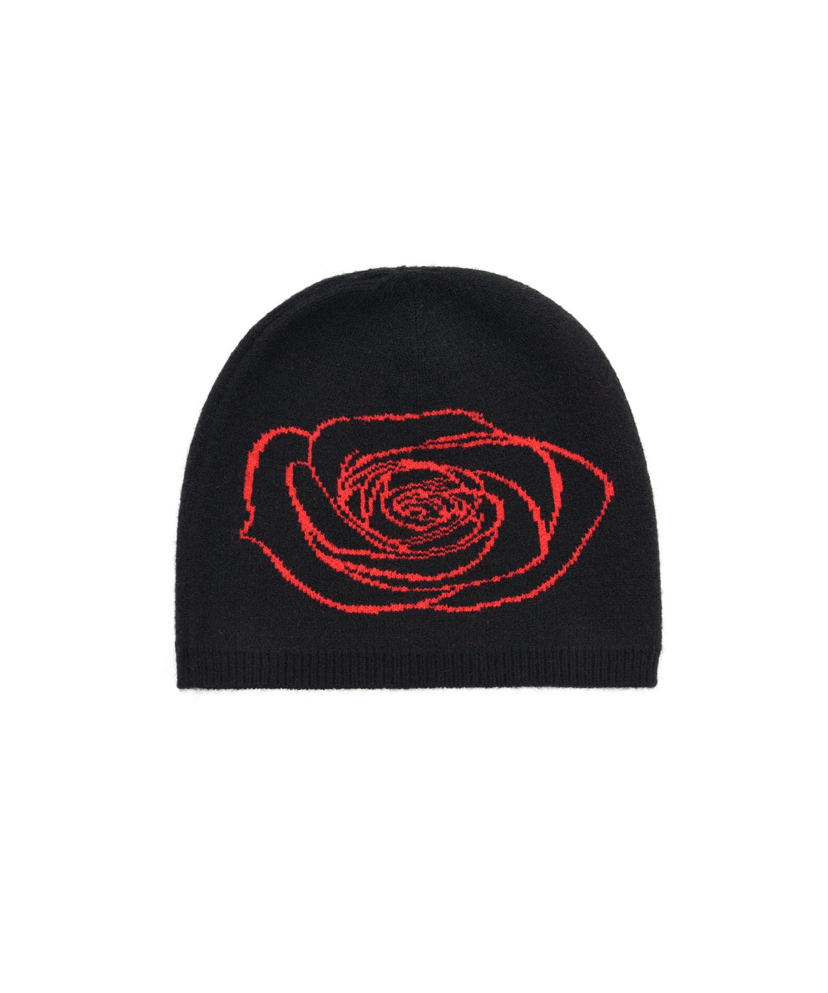 닉앤니콜(NICK&NICOLE) ROSE JAQUARD BEANIE_BLACK RED