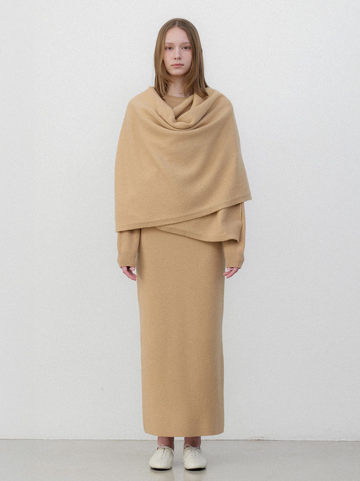 드보네(DBONE) Cashmere Soft Long Skirt (Beige) - 사이즈 & 후기 | 무신사