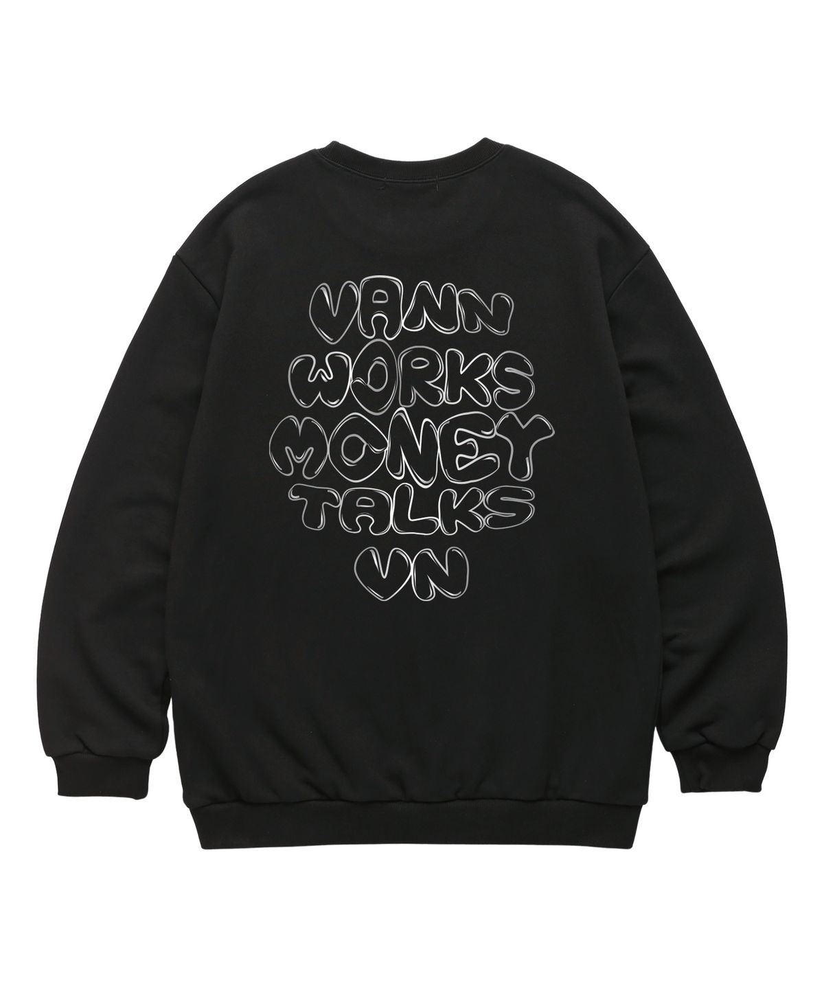 밴웍스(VANNWORKS) MONEY TALKS 맨투맨 (VLS0123) 블랙