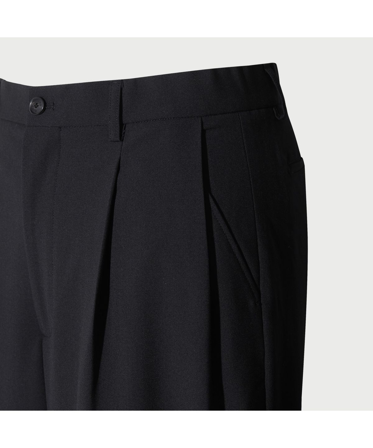 이로(IRO) Portique 와이드 투턱 밴딩 슬랙스 IQPAA25701BKX