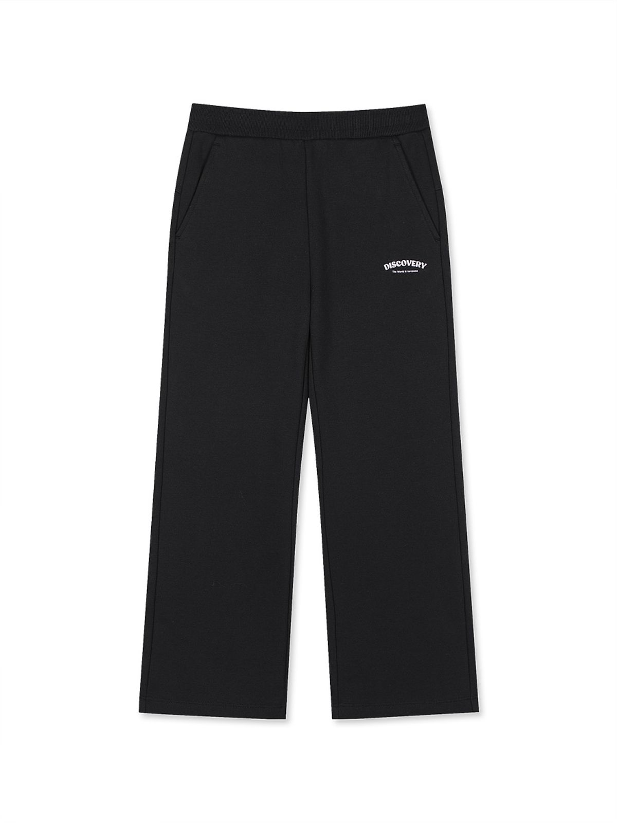 디스커버리 키즈(DISCOVERY KIDS) 여아 기모 세미와이드 팬츠 (BLACK)
