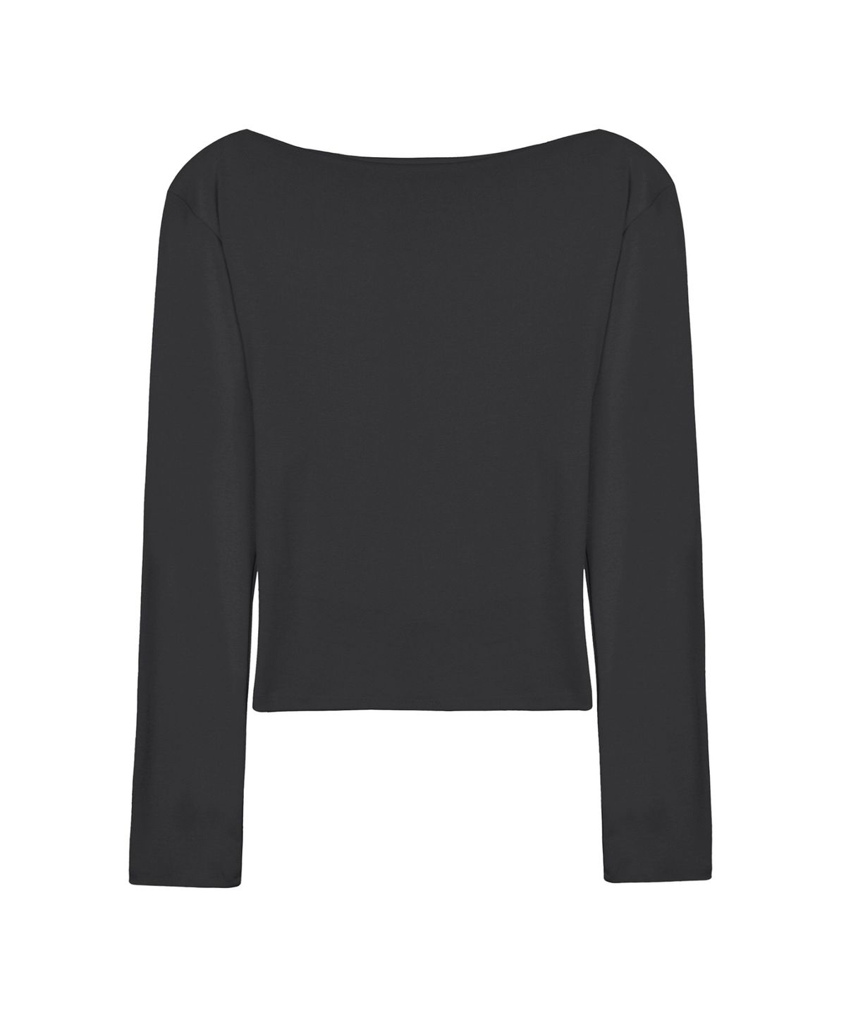 닉앤니콜(NICK&NICOLE) SHIRRING DRAPE BOAT NECK TOP_CHARCOAL