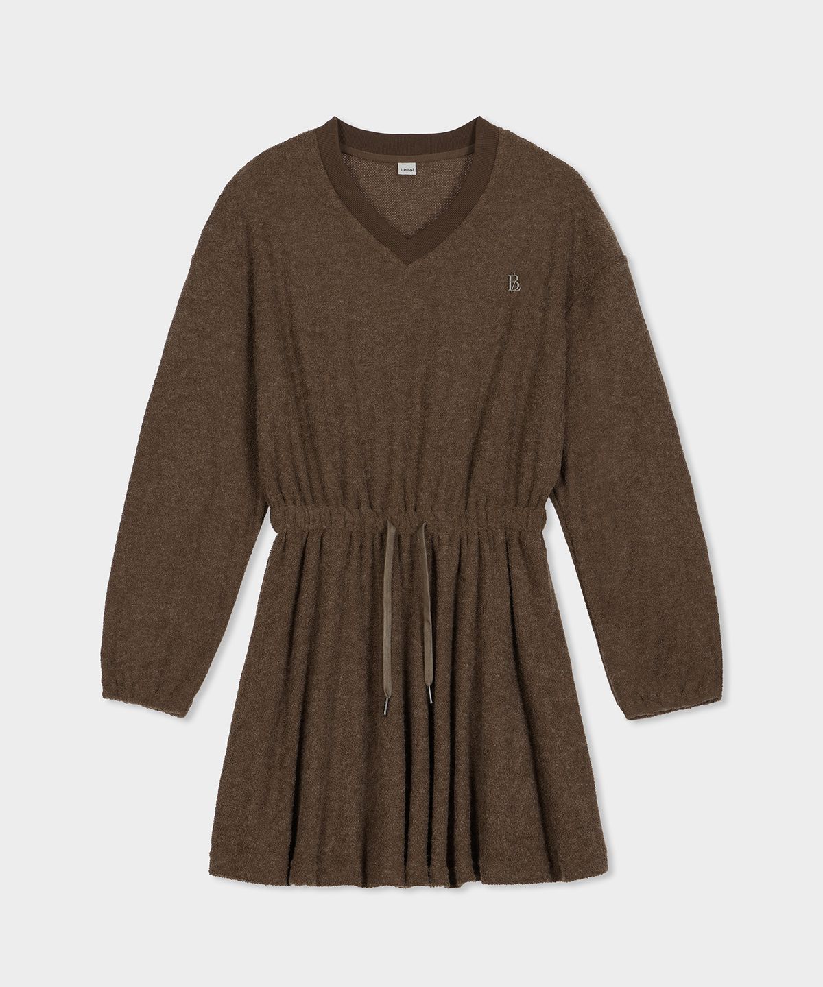 벨로엘(BELLOL) Banding loose dress BROWN