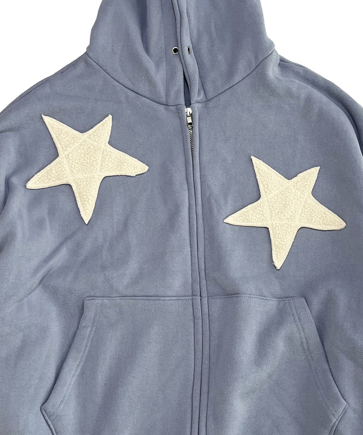 스케이터락(SK8ER ROCK) Star Napping Sweat Hood Zip-Up ((dusk blue))