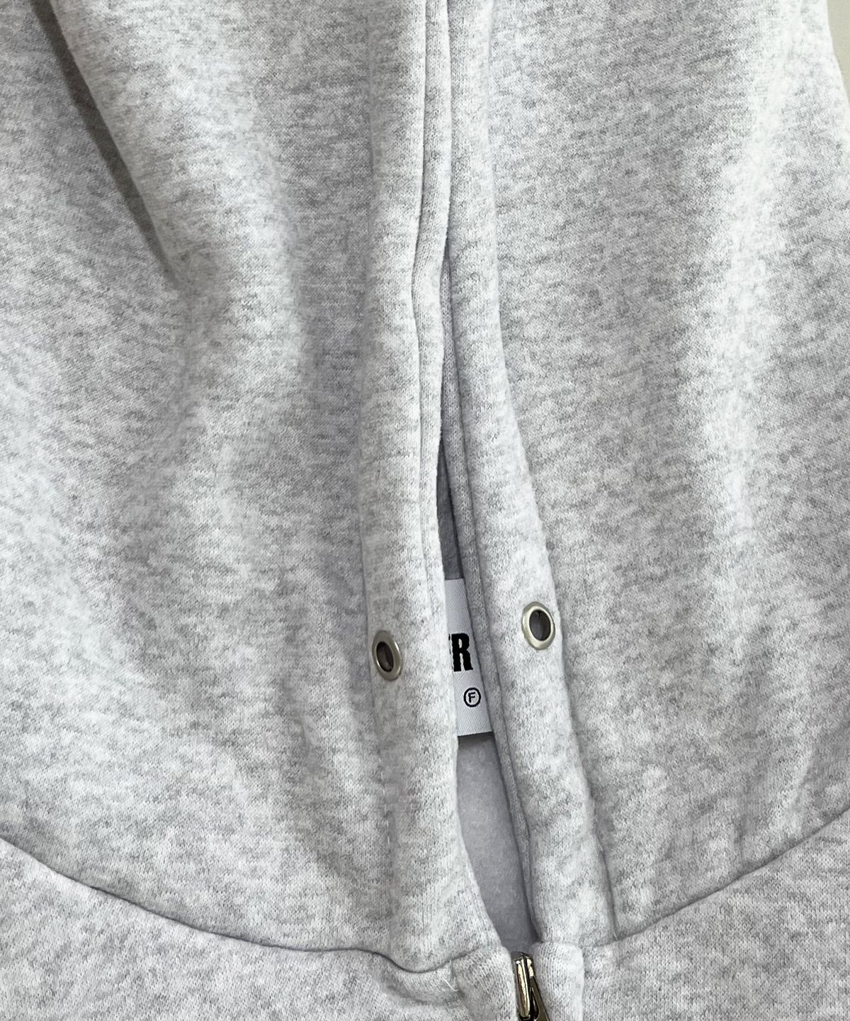 스케이터락(SK8ER ROCK) Star Napping Sweat Hood Zip-Up ((white melange))