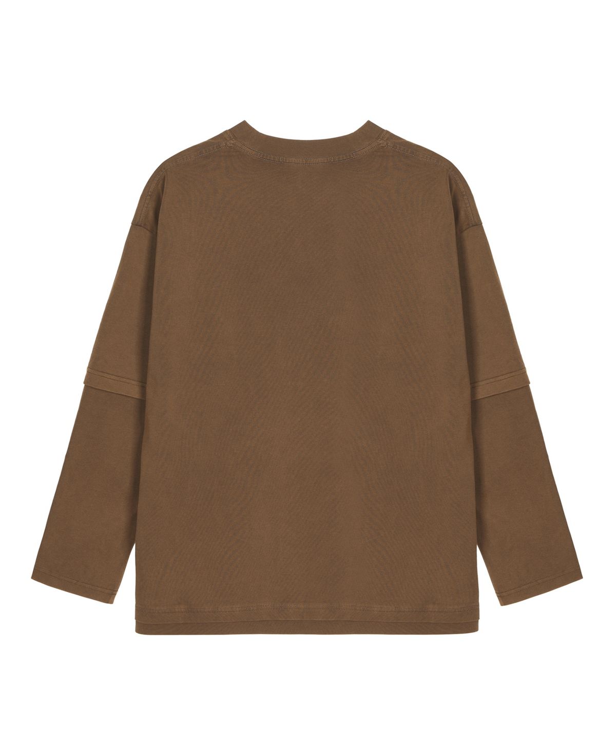 닉앤니콜(NICK&NICOLE) NICOLE DESTROYED LAYERED LONG SLEEVE TOP_BROWN