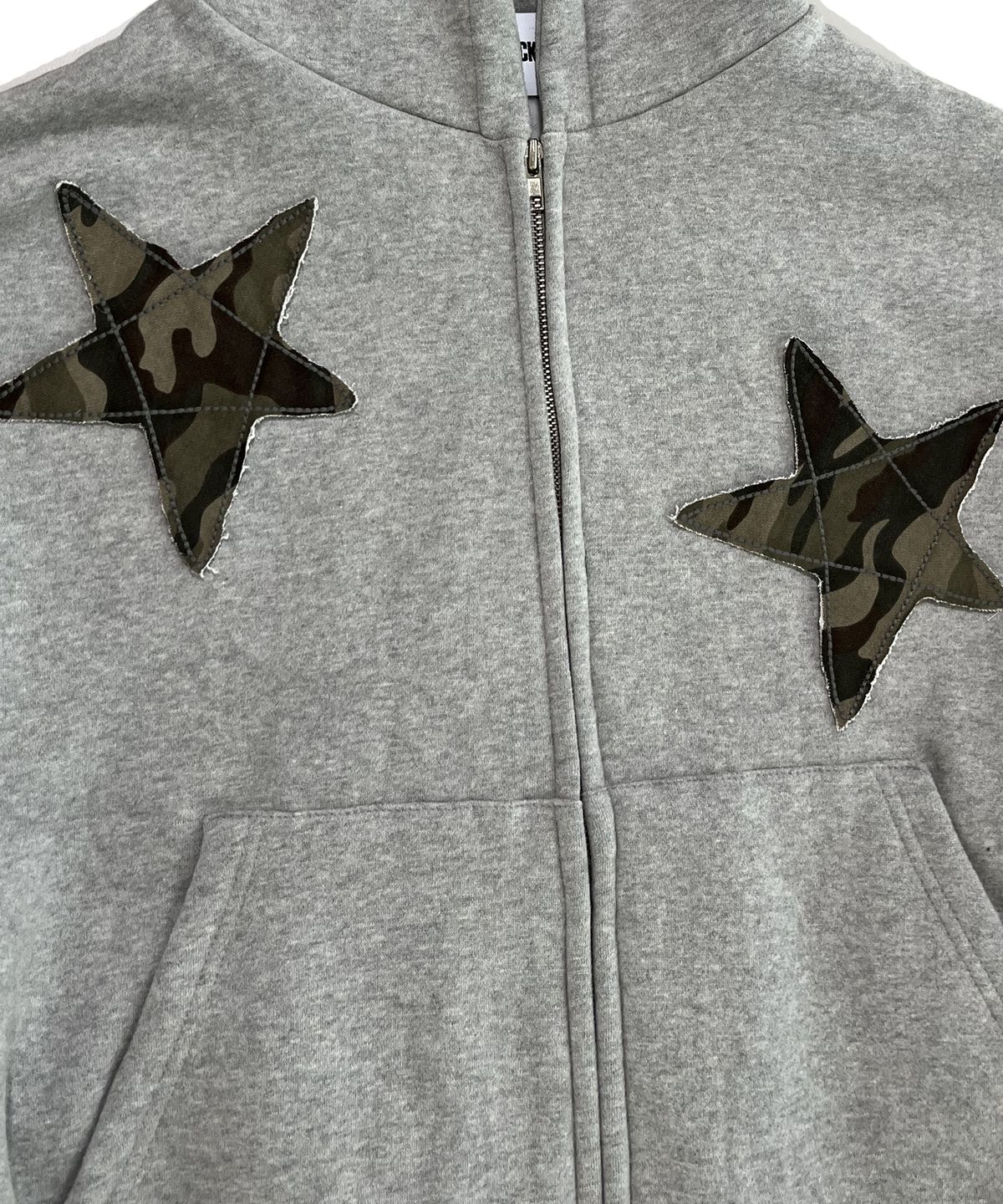 스케이터락(SK8ER ROCK) Star Napping Sweat Hood Zip-Up ((melange gray))