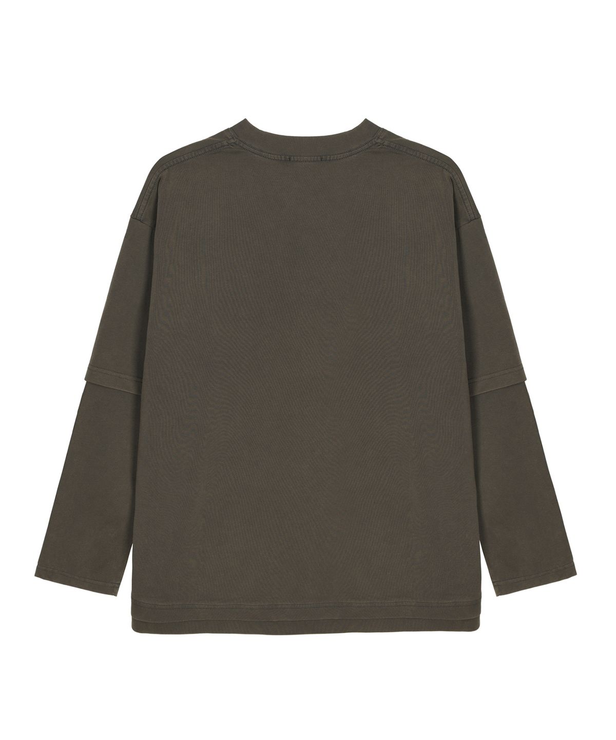 닉앤니콜(NICK&NICOLE) NICOLE DESTROYED LAYERED LONG SLEEVE TOP_CHARCOAL