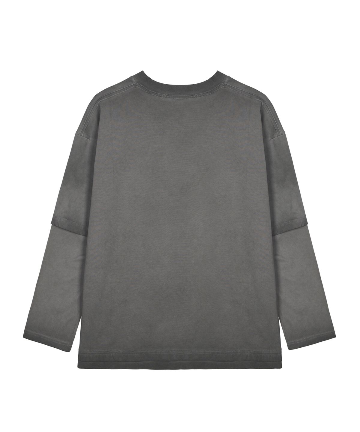 닉앤니콜(NICK&NICOLE) NICOLE DESTROYED LAYERED LONG SLEEVE TOP_GRAY